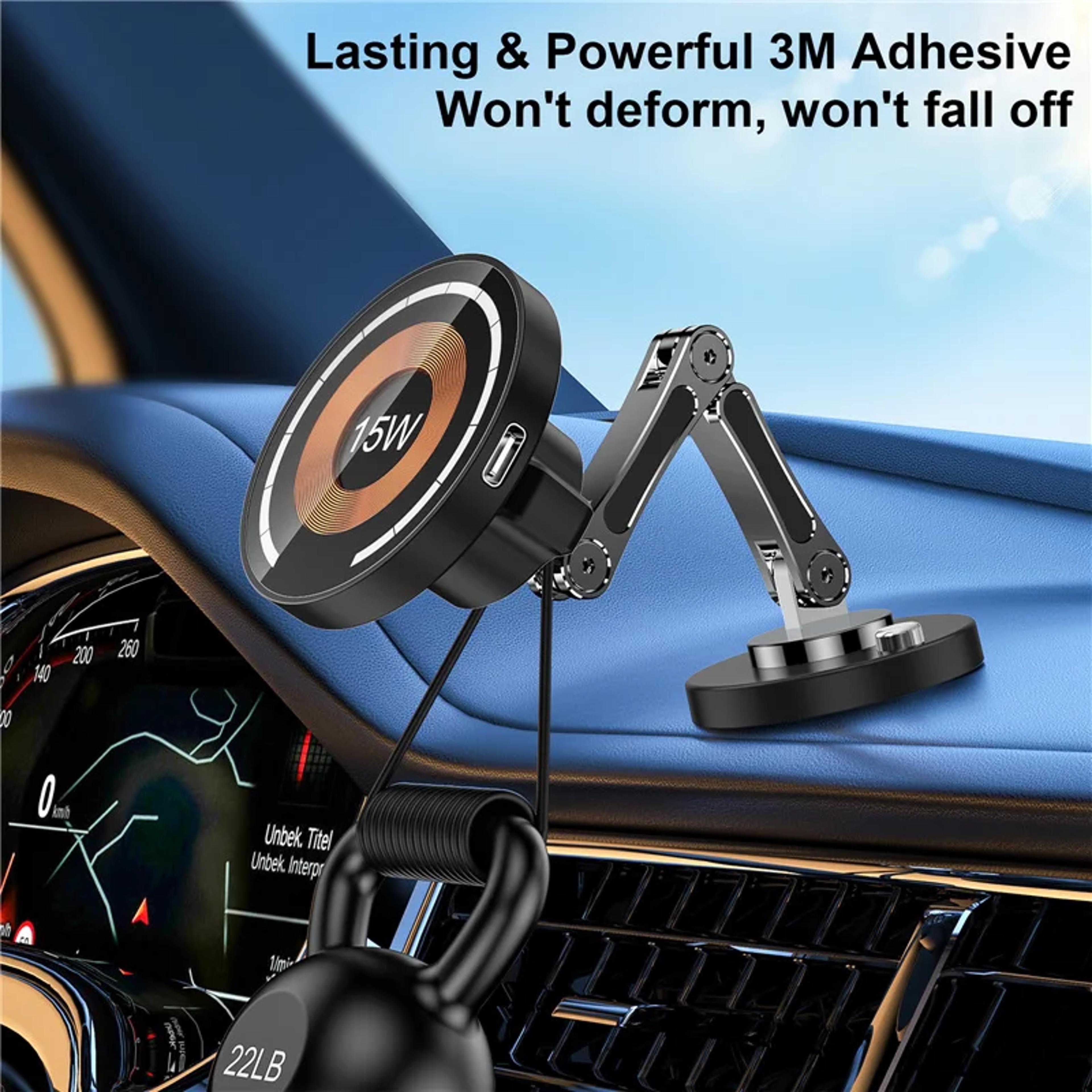 Magnetic Wireless Car Charger Mount Fast Charging Stand For Phones 4