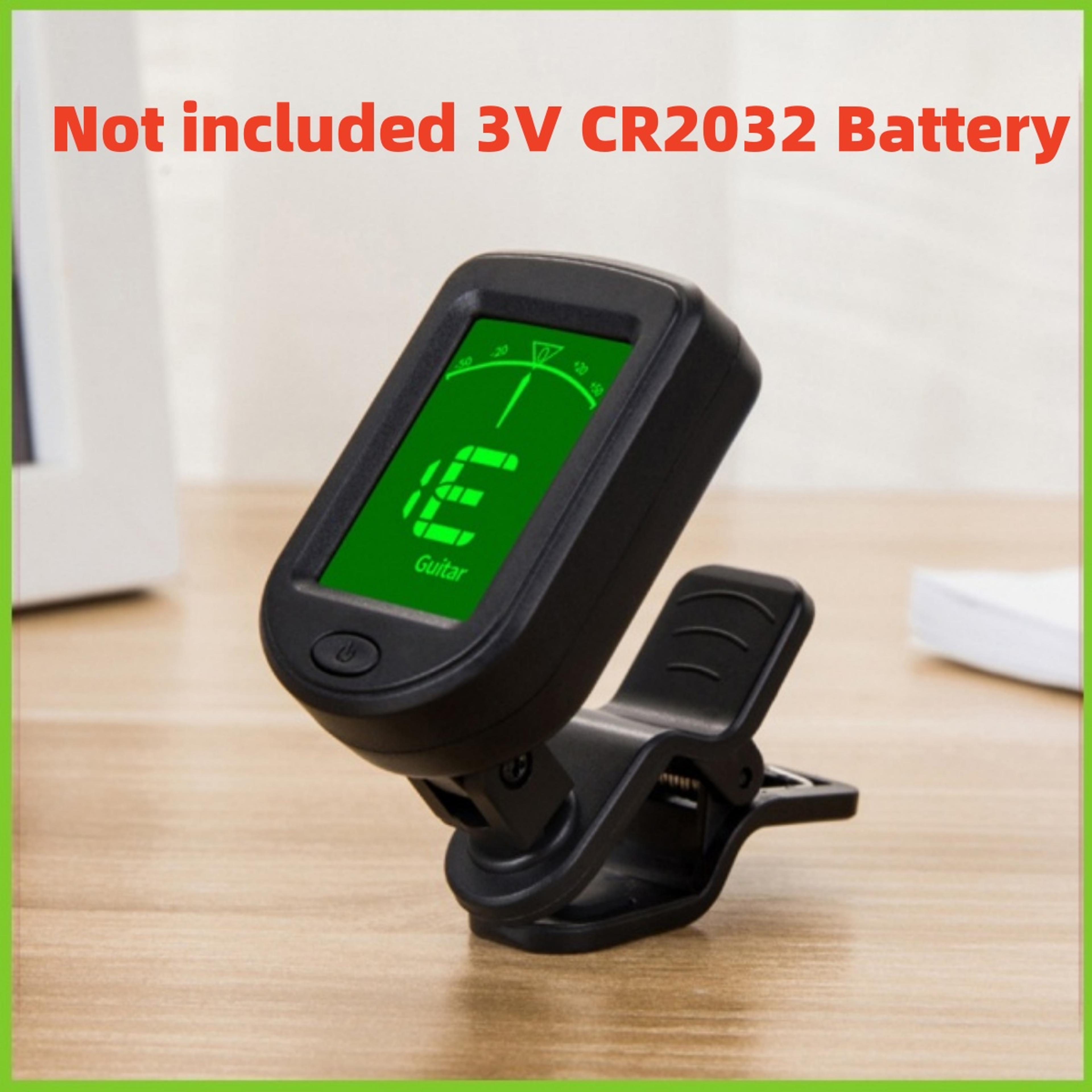 clip-on electronic guitar tuner for guitar, bass, ukulele, violin, mandolin accurate and easy-to-use