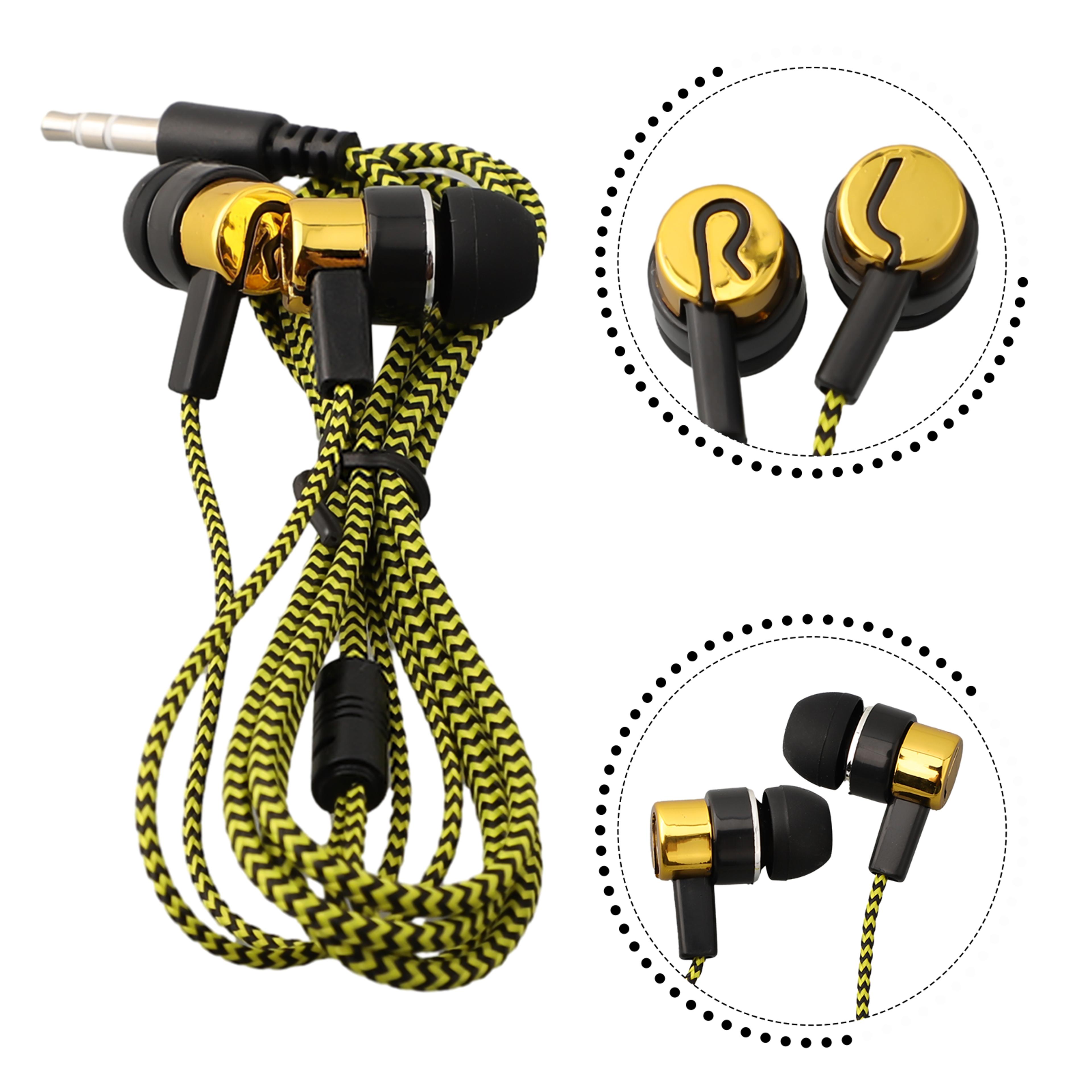 bass boosted wired in ear headphones superb noise cancelling earbuds with stereo sound