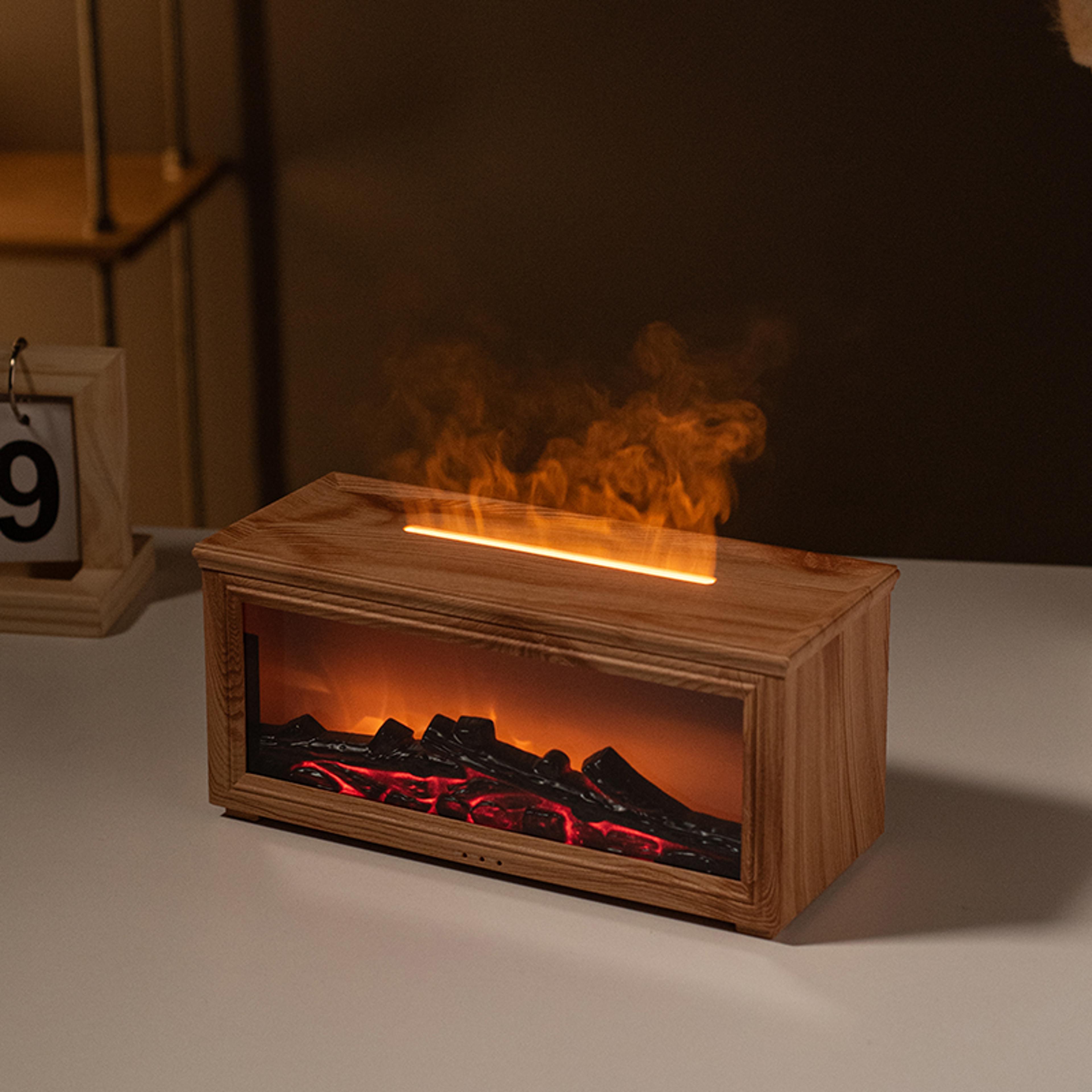 Essential Oil Fireplace Diffuser Mini Flame Aromatherapy Humidifier  Oil Diffuser 6