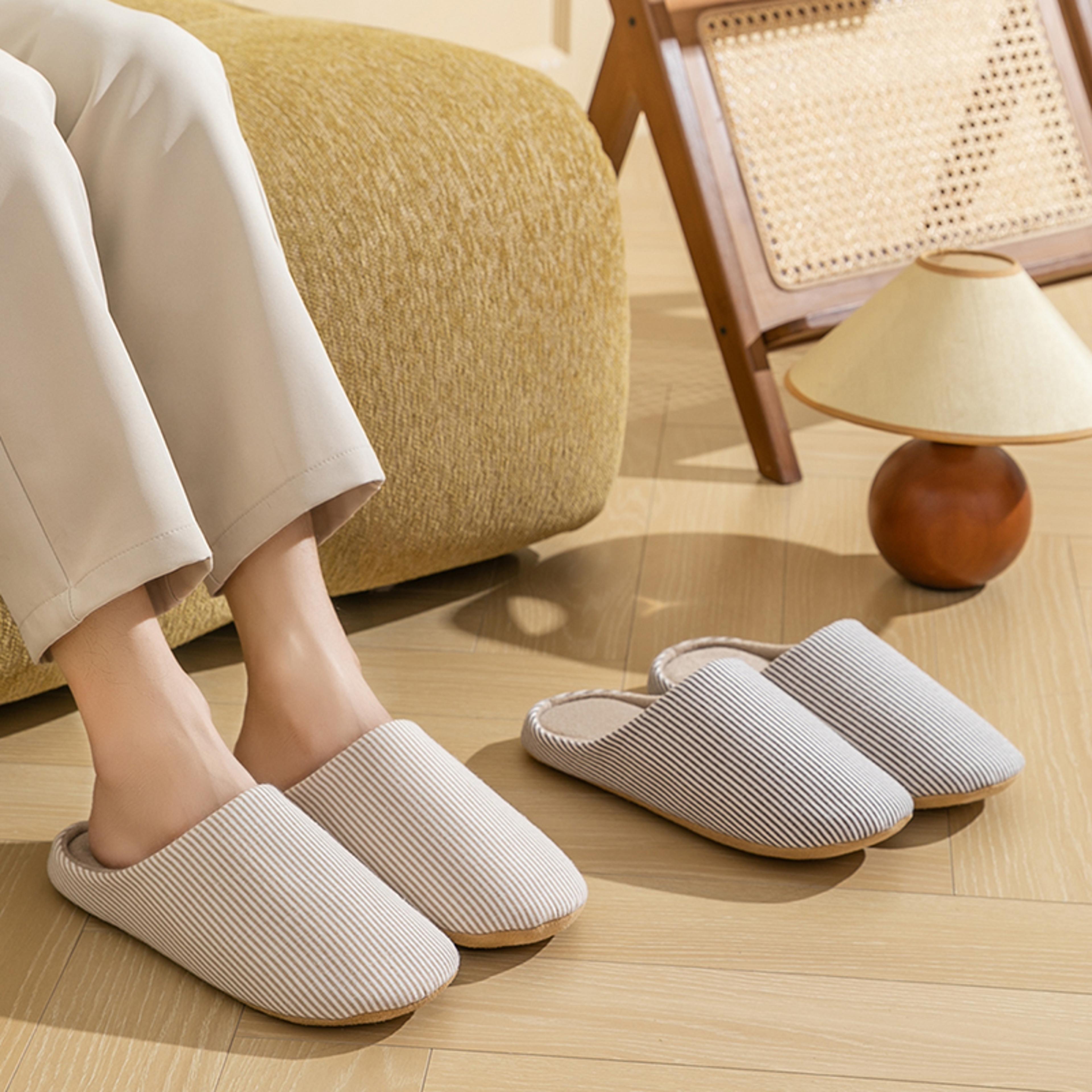 Soft Fur Home Slippers Warm NonSlip Indoor Slides Comfortable Autumn  Spring Flats For Bedroom 2