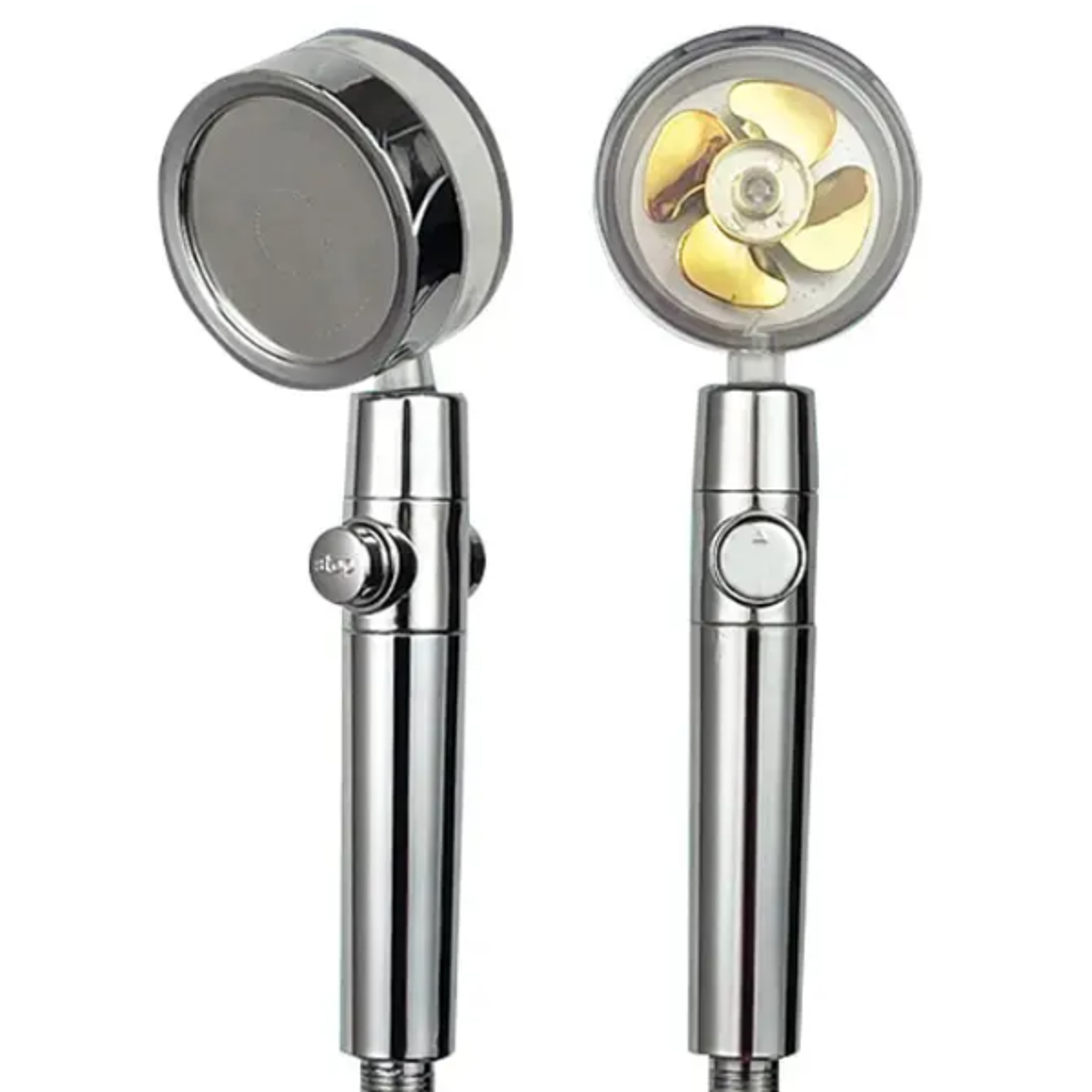 Pressurized Turbo Shower Head Rotating Water Saving Propeller Fan for Optimal Bathroom Comfort