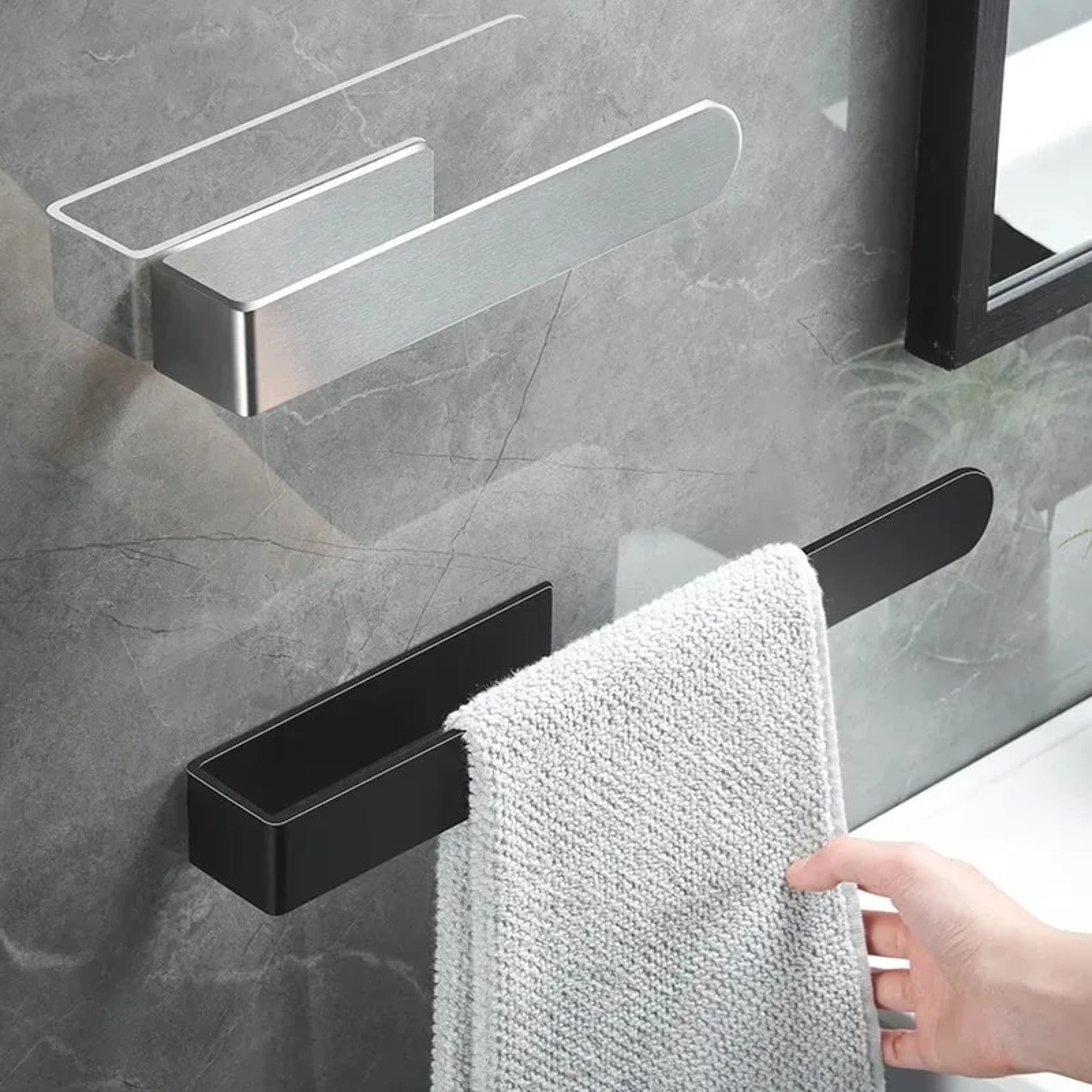 self-adhesive towel rack no drilling bathroom & kitchen towel holder