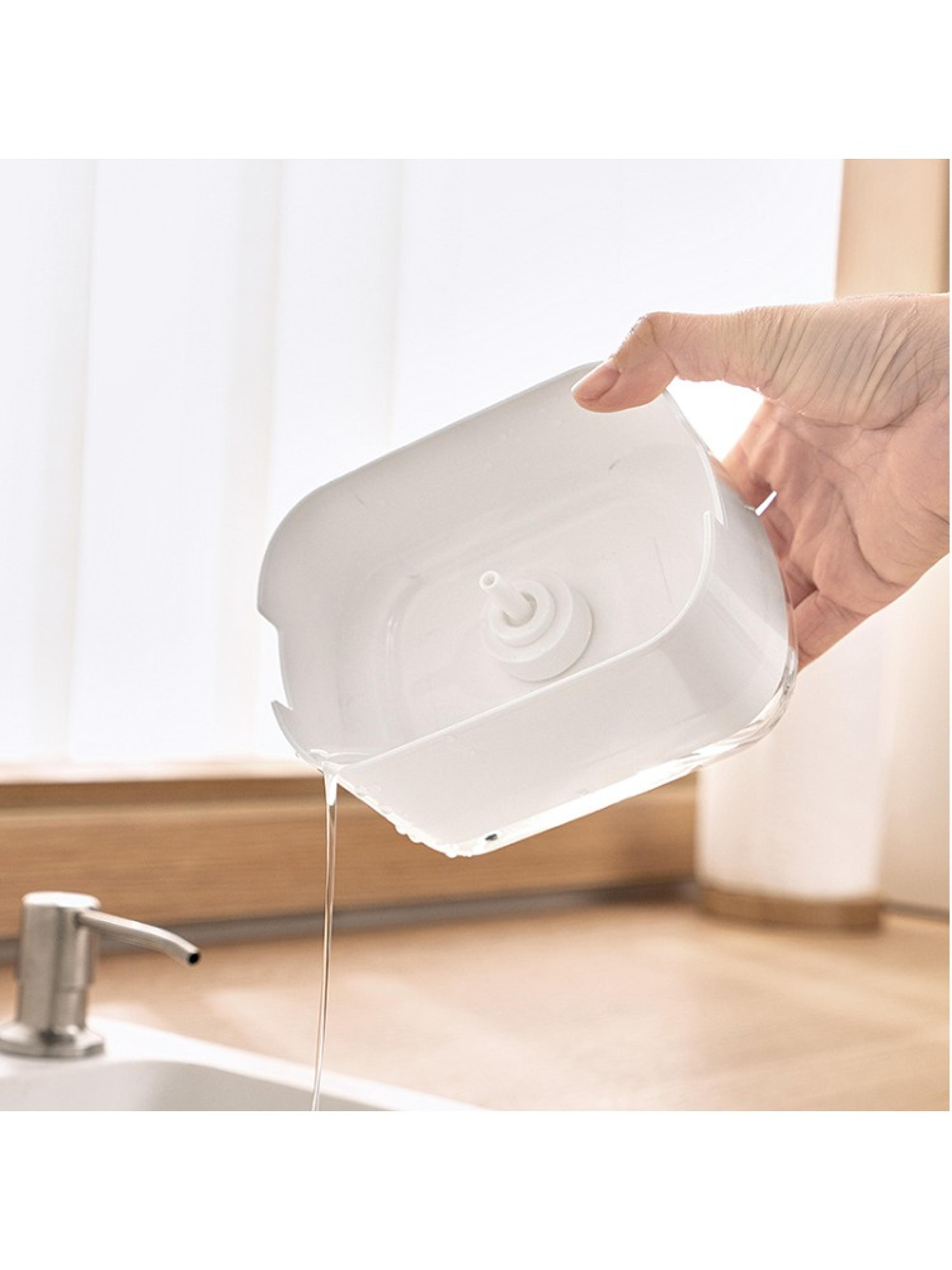 Automatic Soap Dispenser With Foam And Sponge Holder Kitchen  Bathroom Liquid Container 4