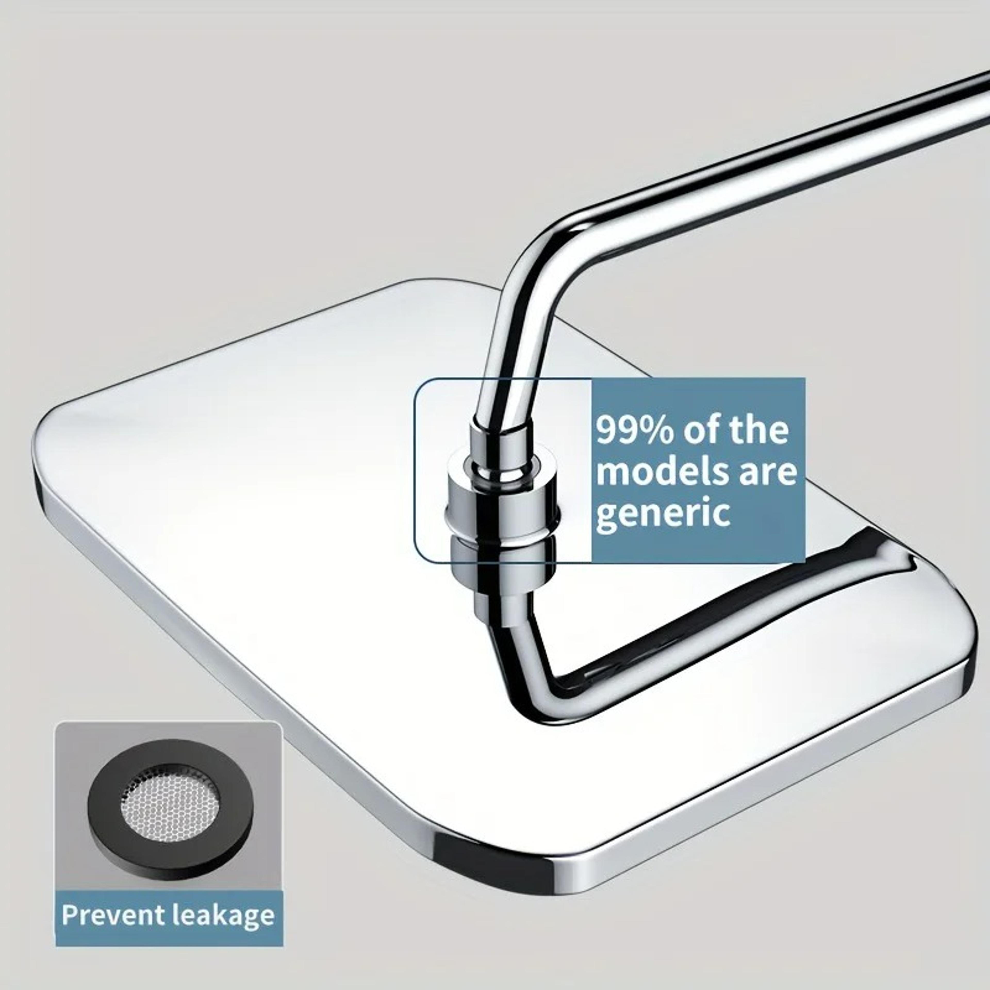 High Pressure Rainfall Shower Head Supercharge Your Shower With Swivel WaterSaving Flow 3