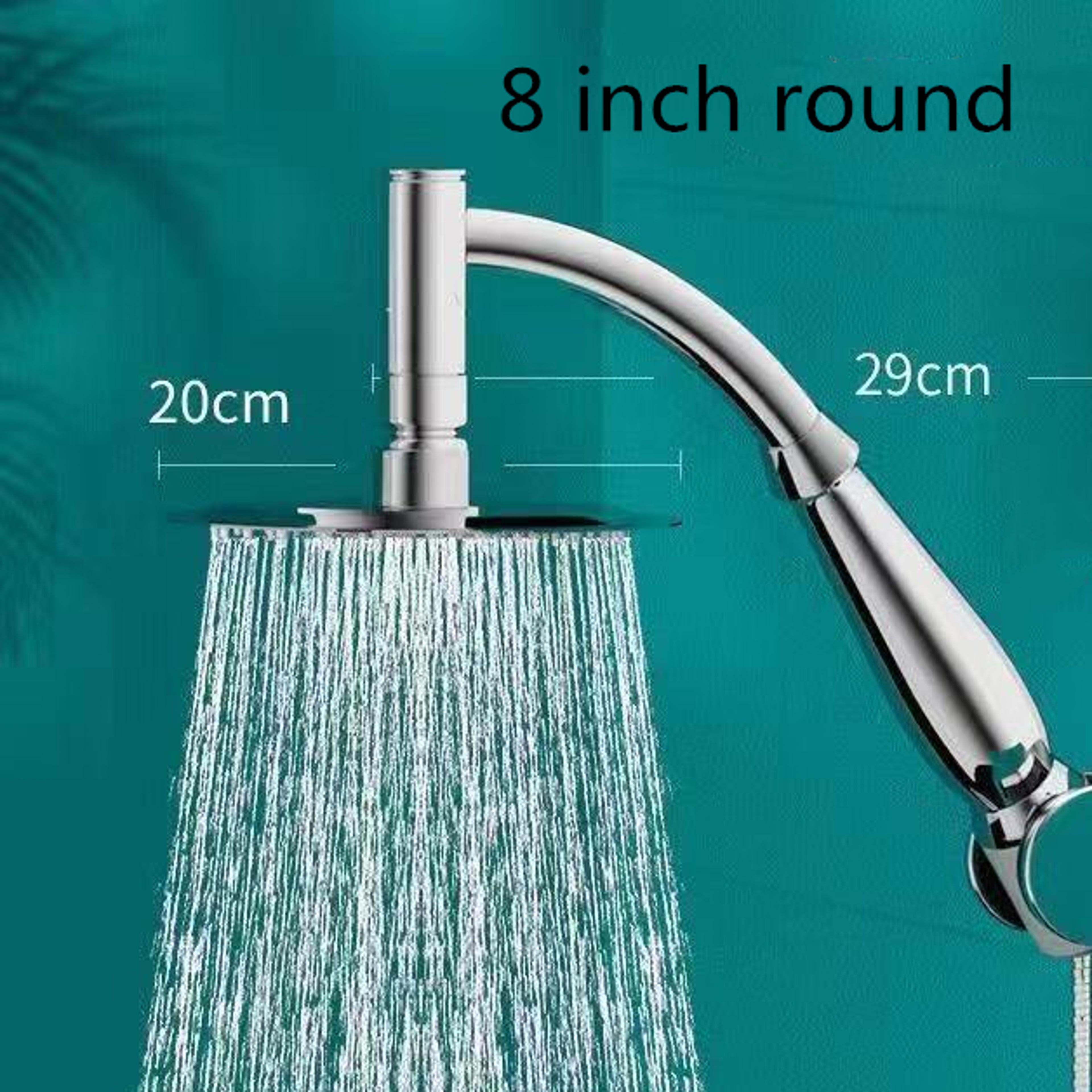 High Pressure Rainfall Shower Head With Stainless Steel Square Head And Curved Shower Head Extender 6