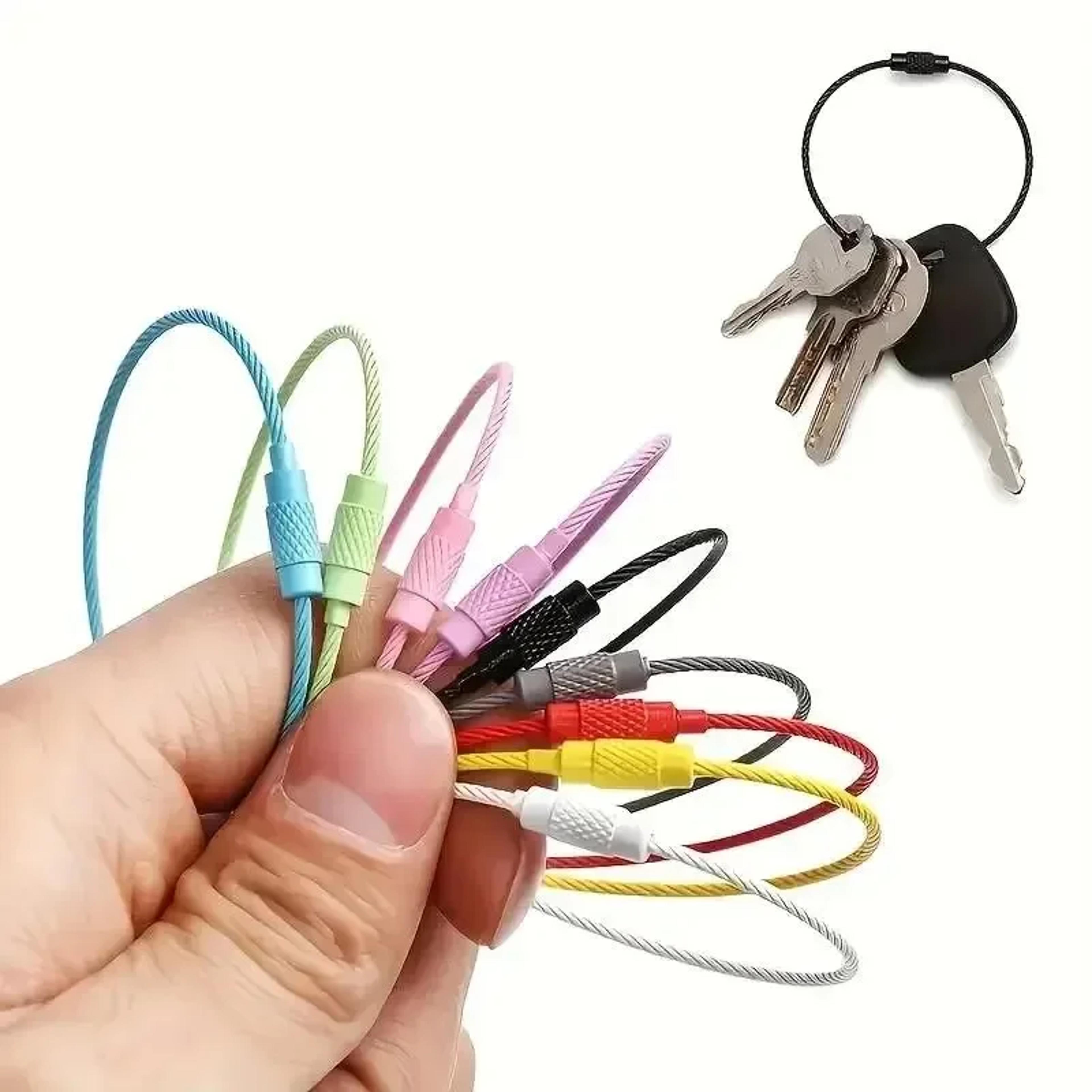 colorful stainless steel wire luggage tag clips durable & easy to install, perfect for travel and everyday use