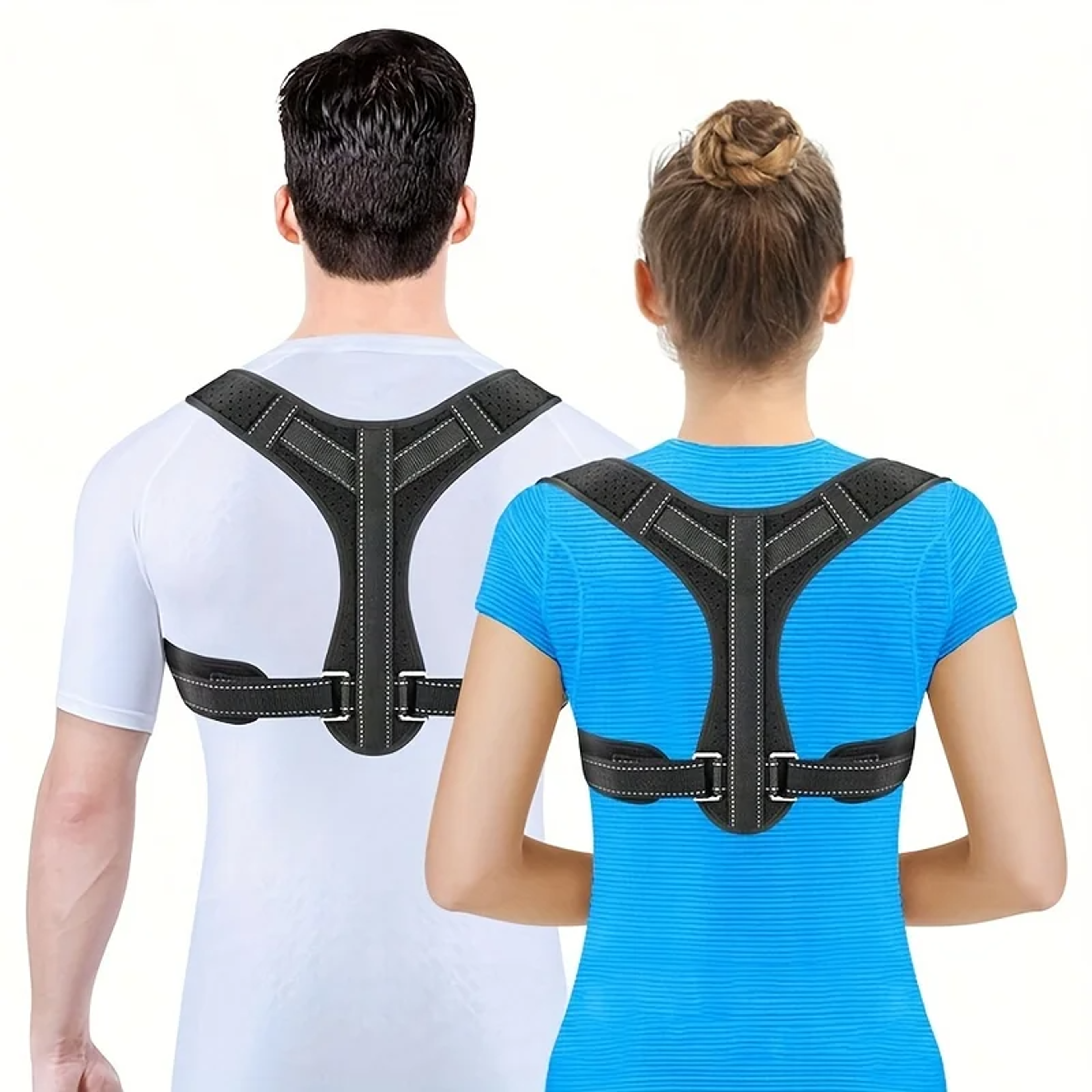 Adjustable Posture Corrector For Men And Women Breathable Upper Back Brace With Clavicle Support 0