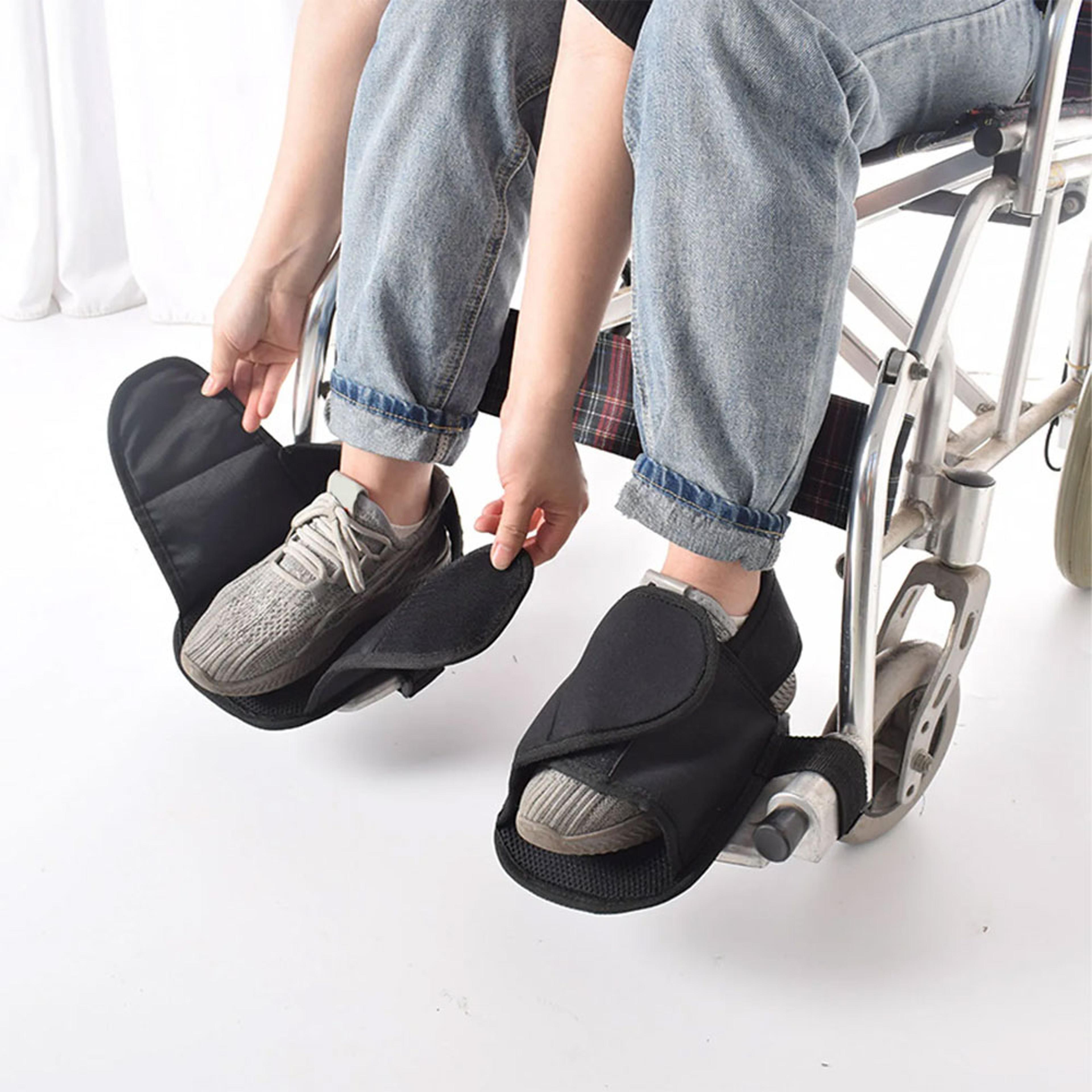easy-to-use wheelchair shoe holders protective foot restraints for elderly users