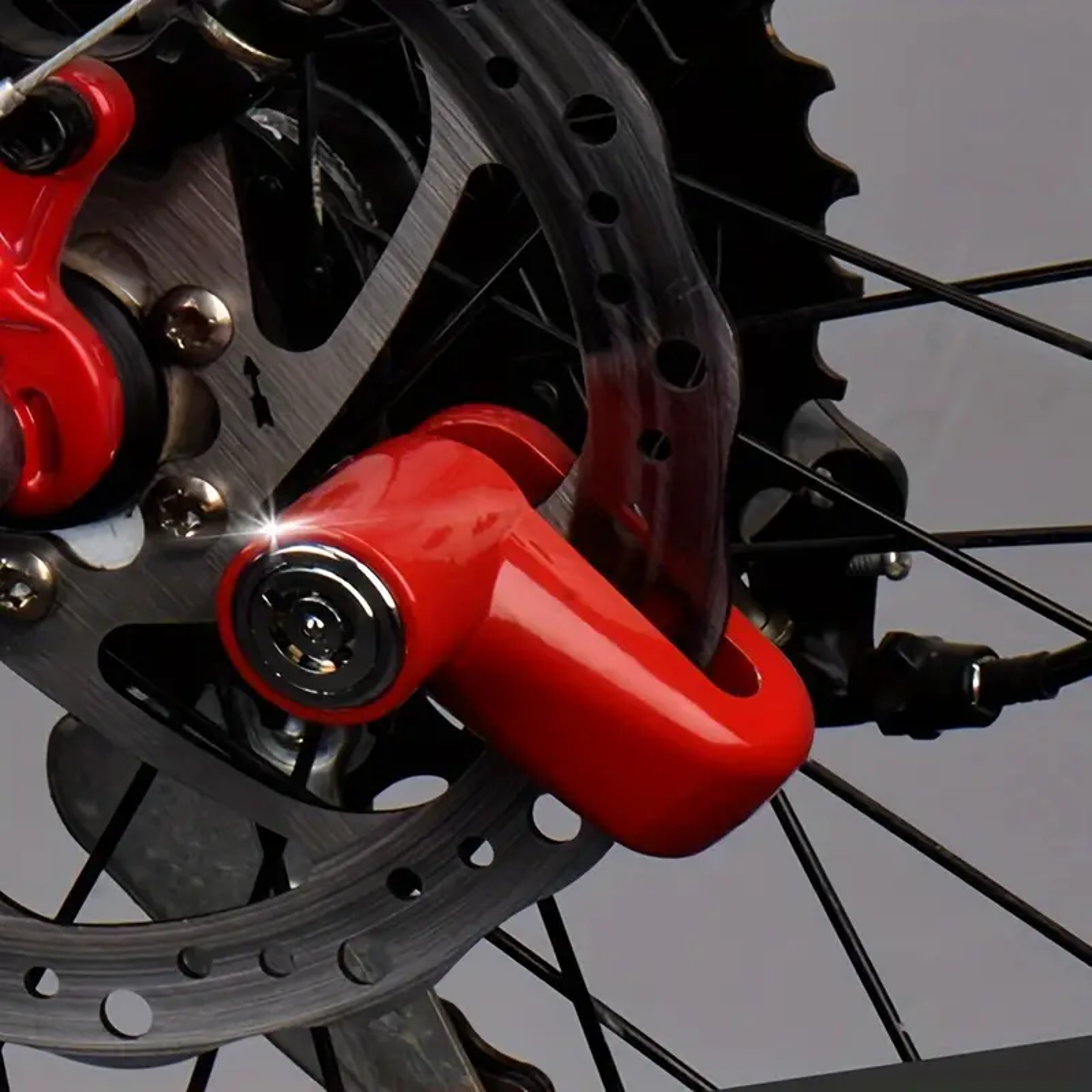 motorcycle disc brake lock durable anti-theft security for mountain bikes, no battery required