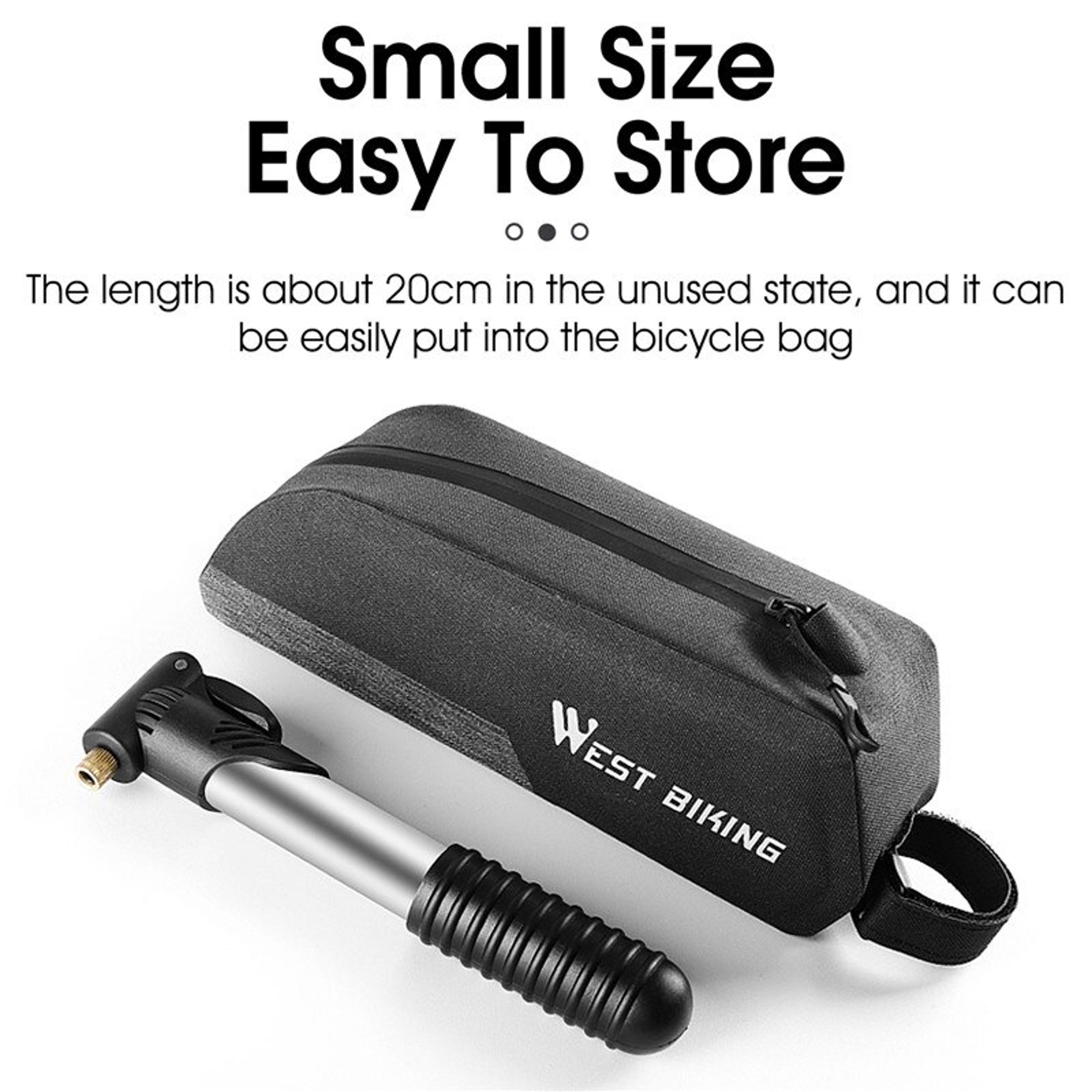 Portable Mini Bicycle Pump For Road  MTB Bikes Handheld Air Pump With Schrader  Presta Valve 3