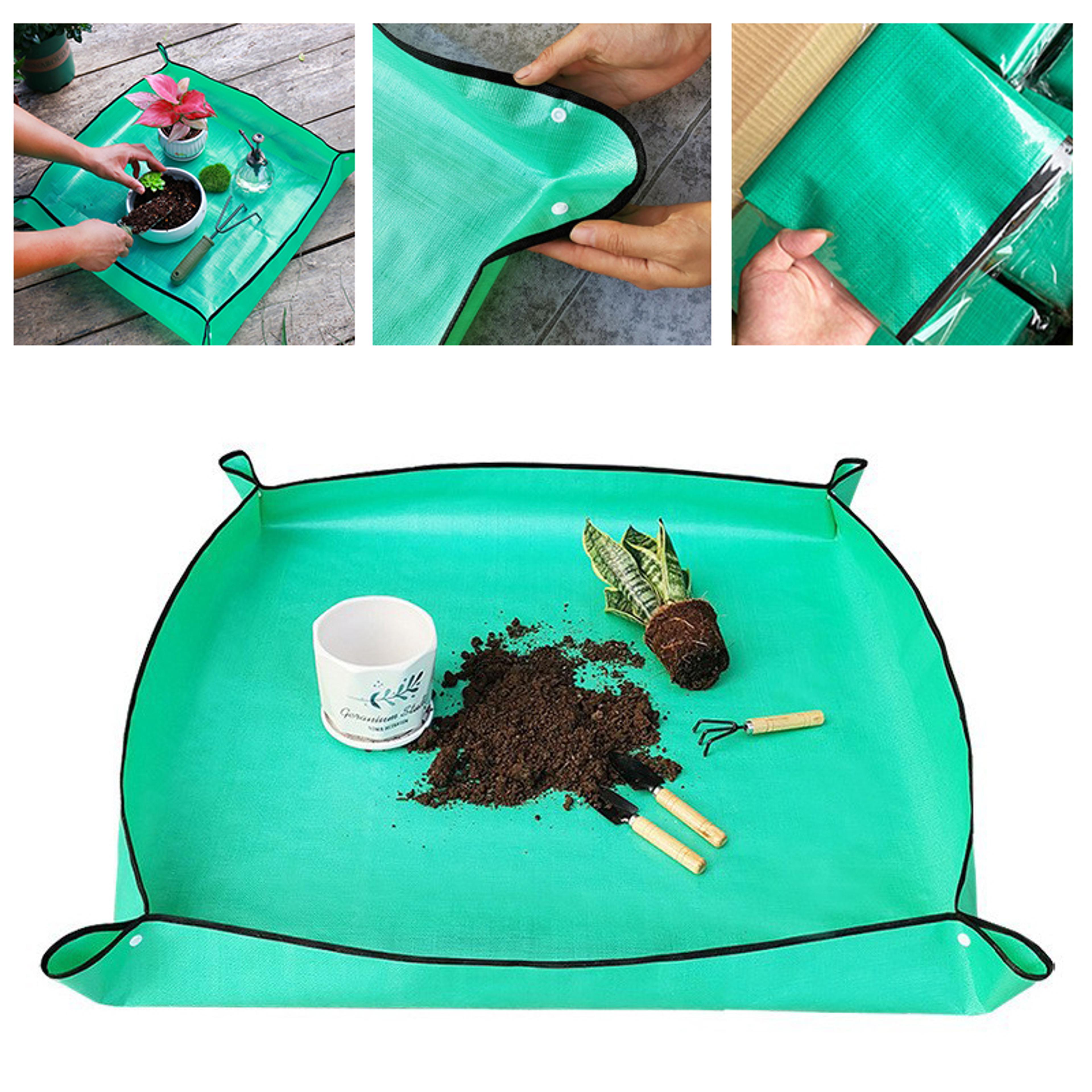 waterproof foldable gardening potting mat for easy transplanting & plant care