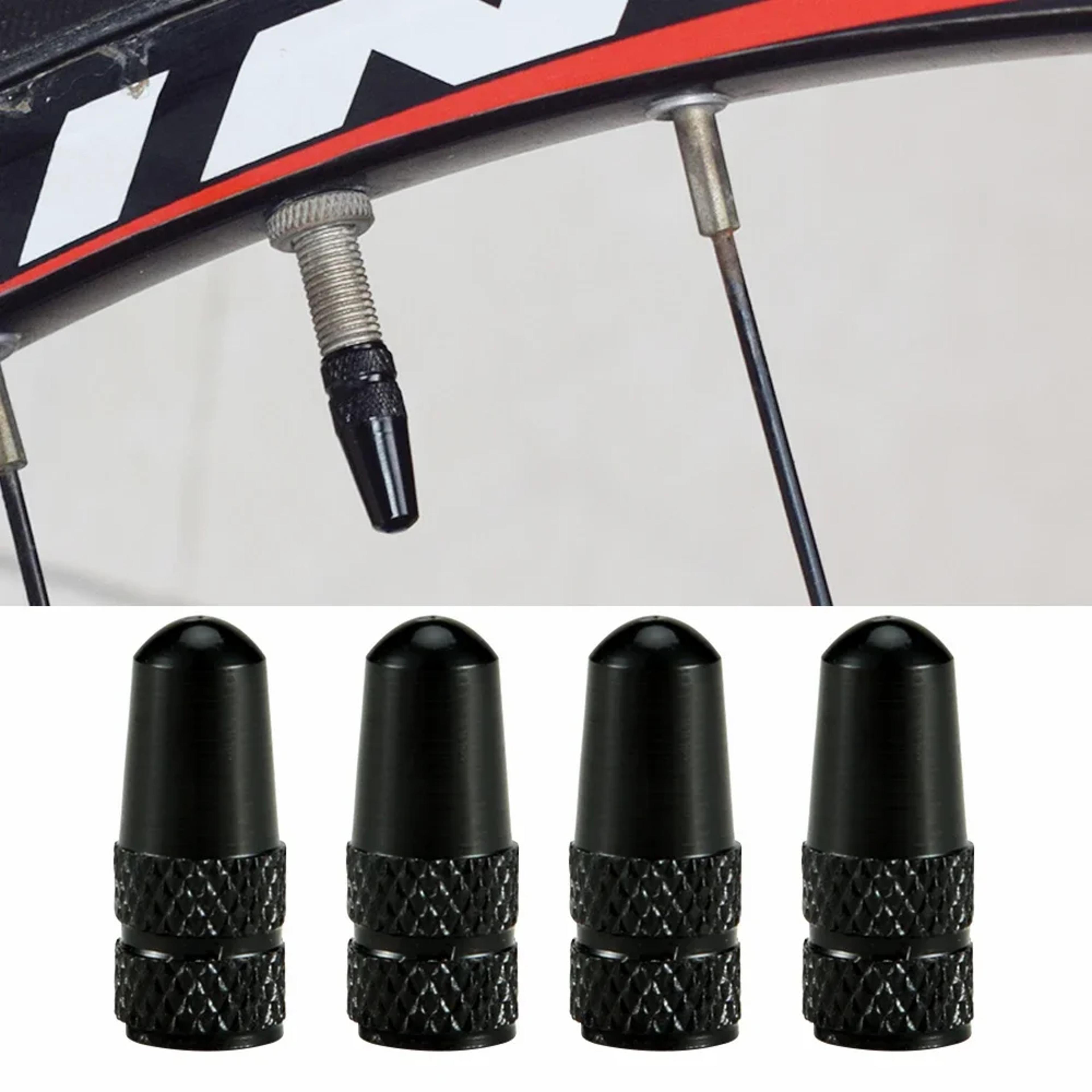 aluminum alloy presta valve caps for road & mtb bike tires
