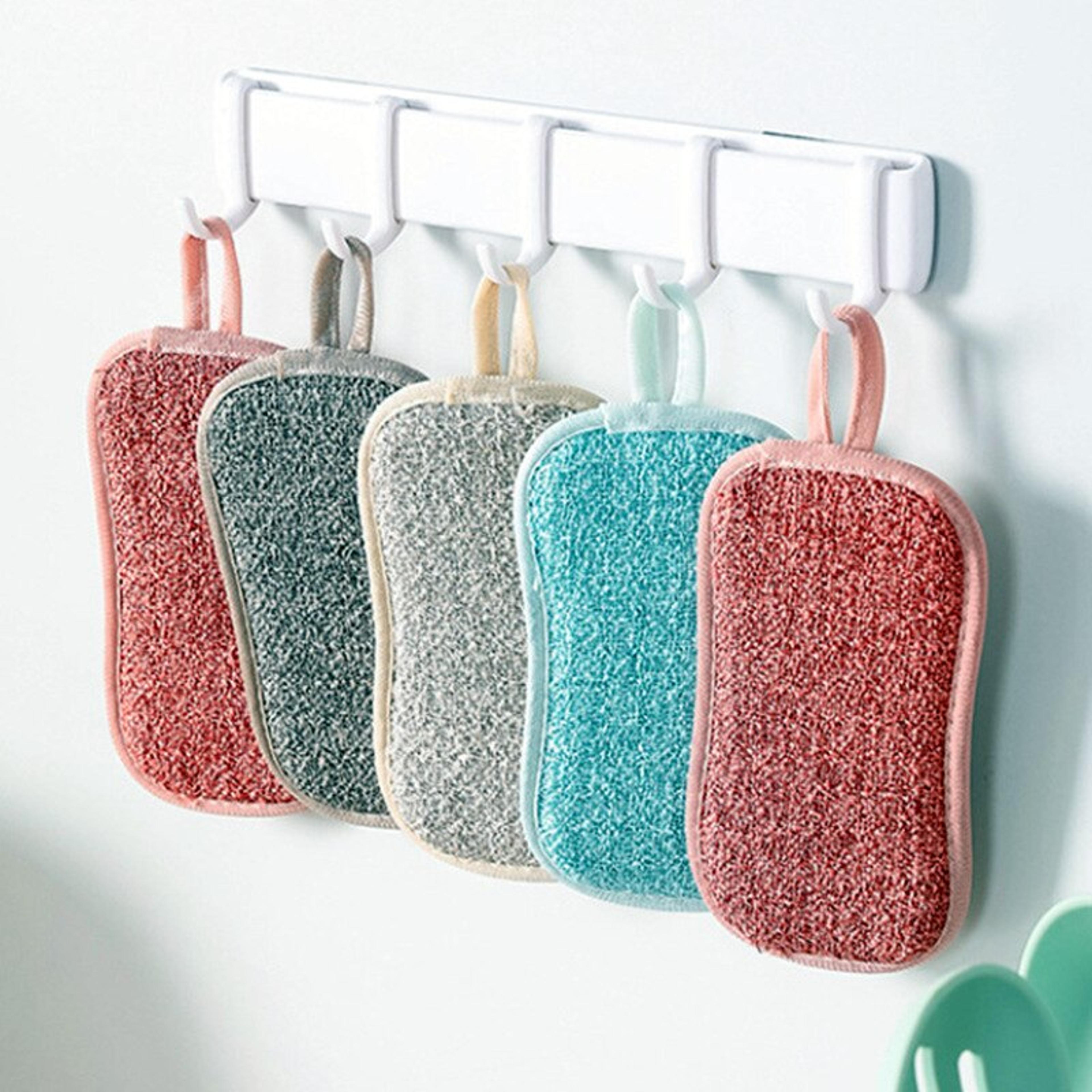 Microfiber Scrub Sponges For Kitchen  Bathroom Cleaning 4