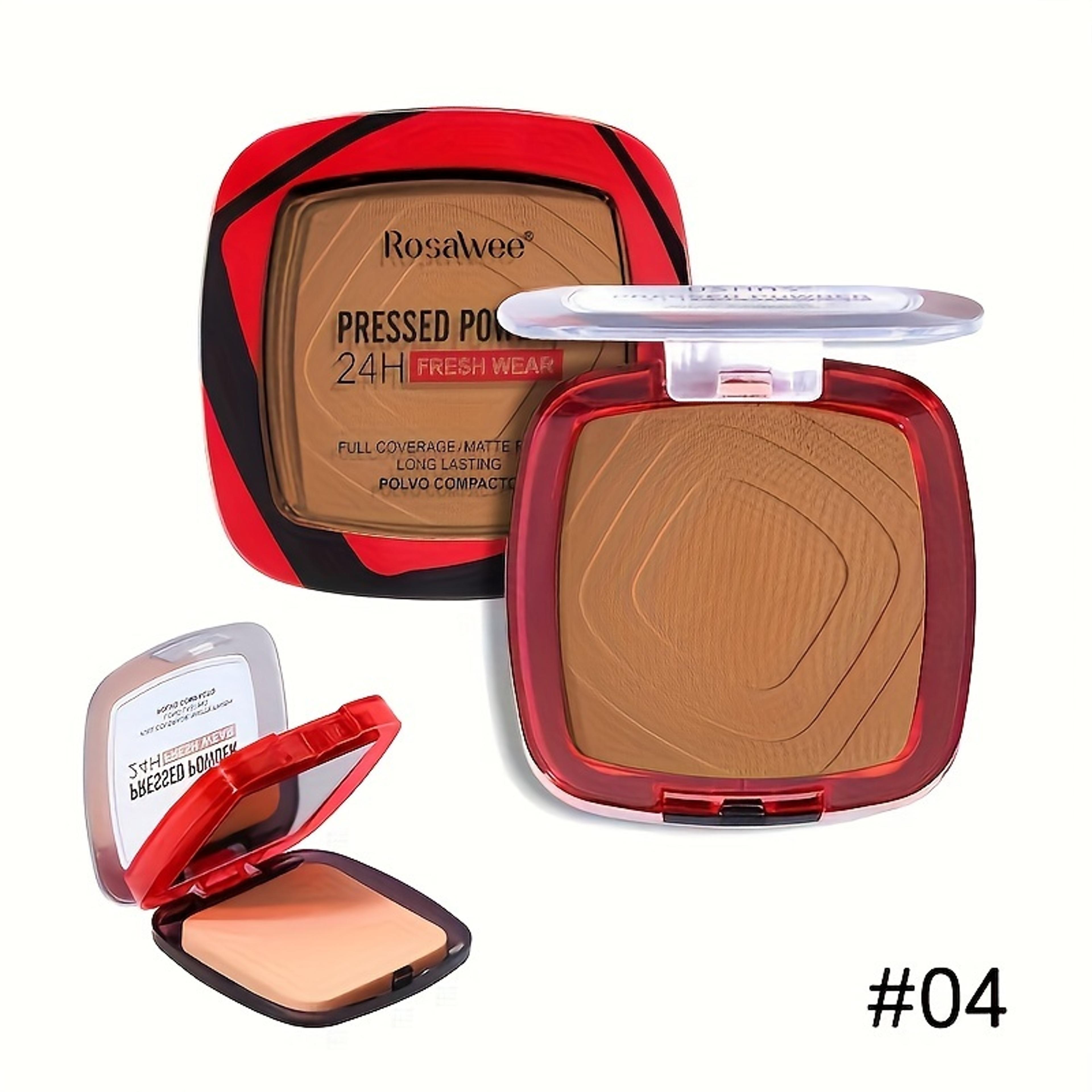 Matte Full Coverage Pressed Powder Foundation With Puff Applicator Fresh Wear Weightless Finishing  9