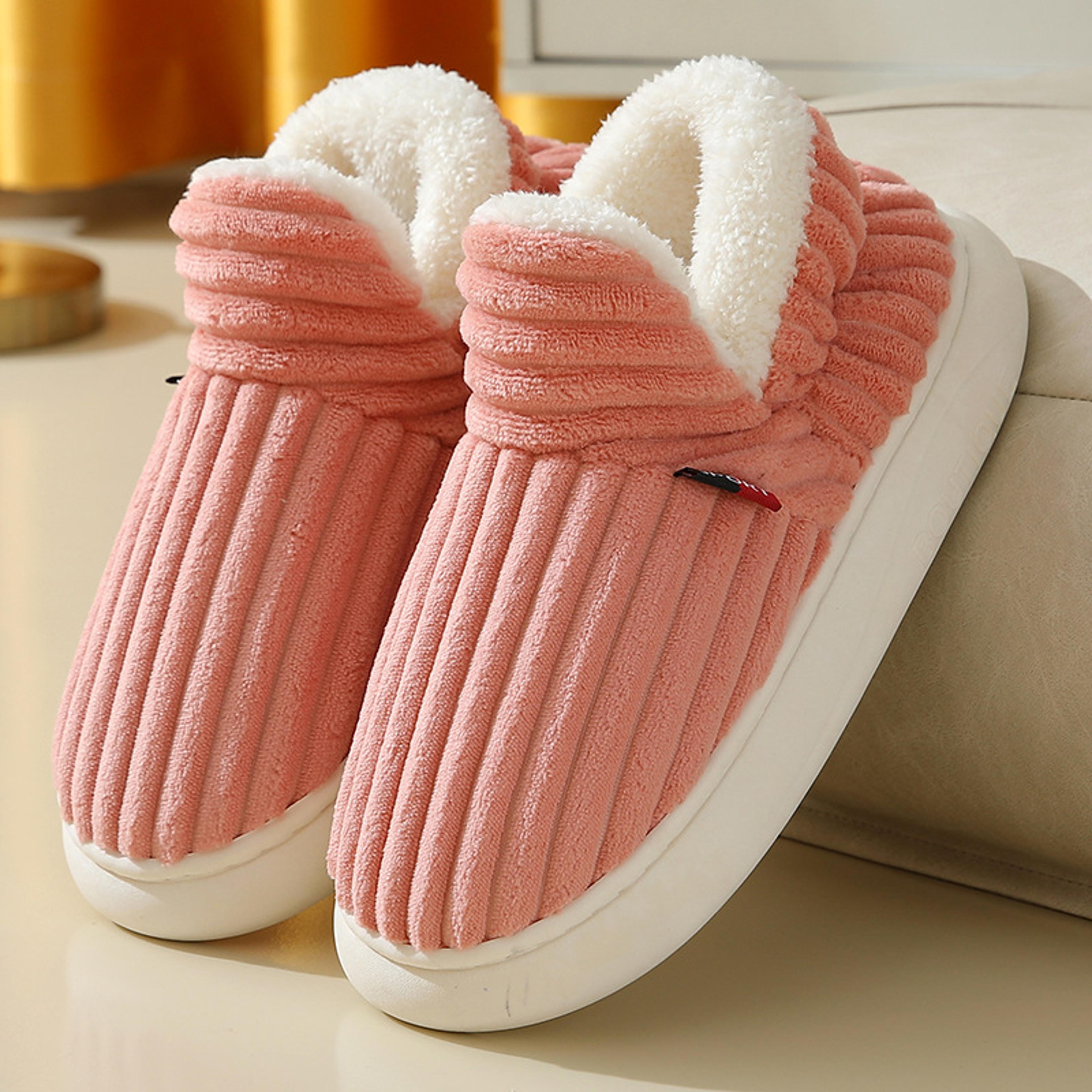 Fluffy Cotton House Slippers For Men Cozy Indoor Fur Boots For Winter Comfort 7