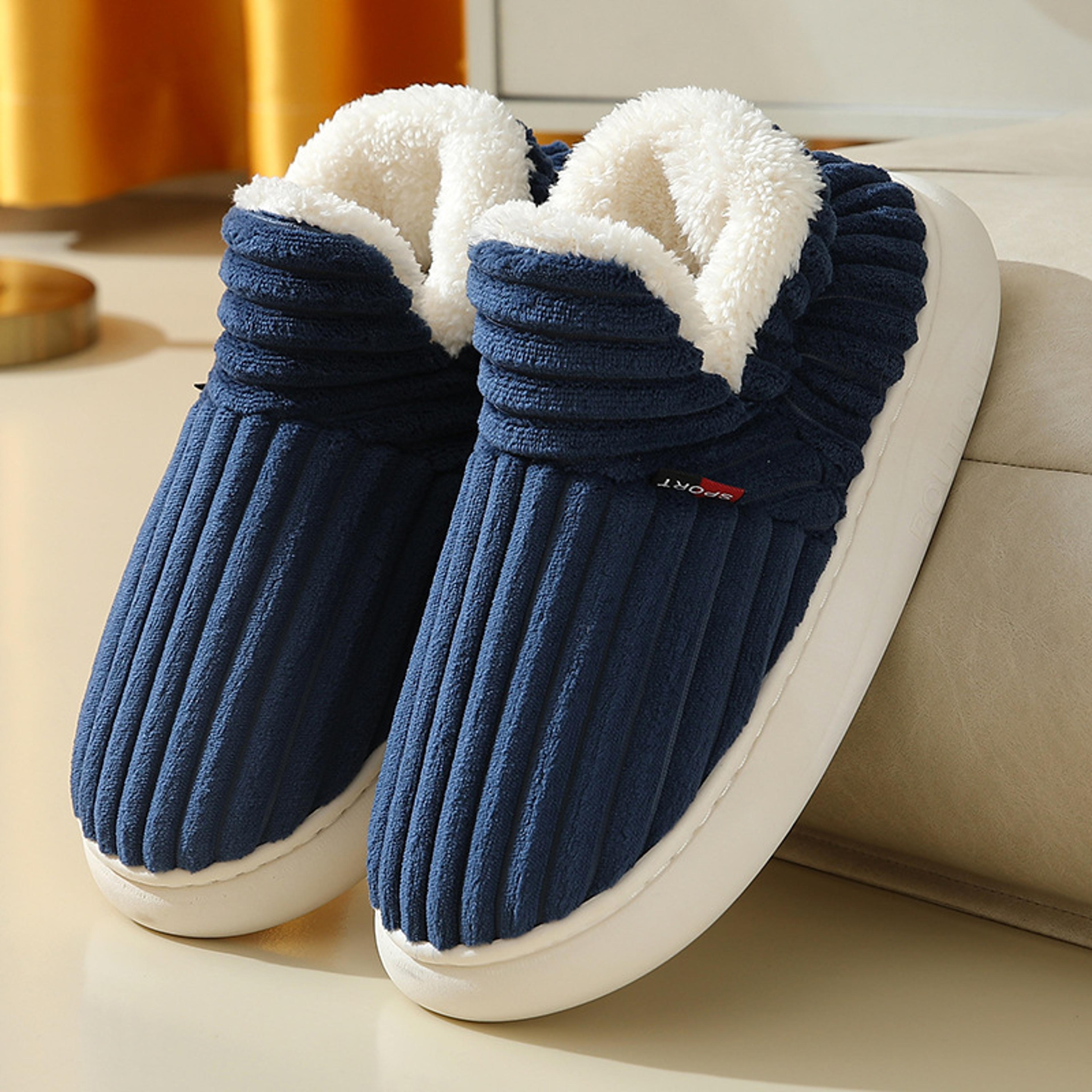 Fluffy Cotton House Slippers For Men Cozy Indoor Fur Boots For Winter Comfort 11