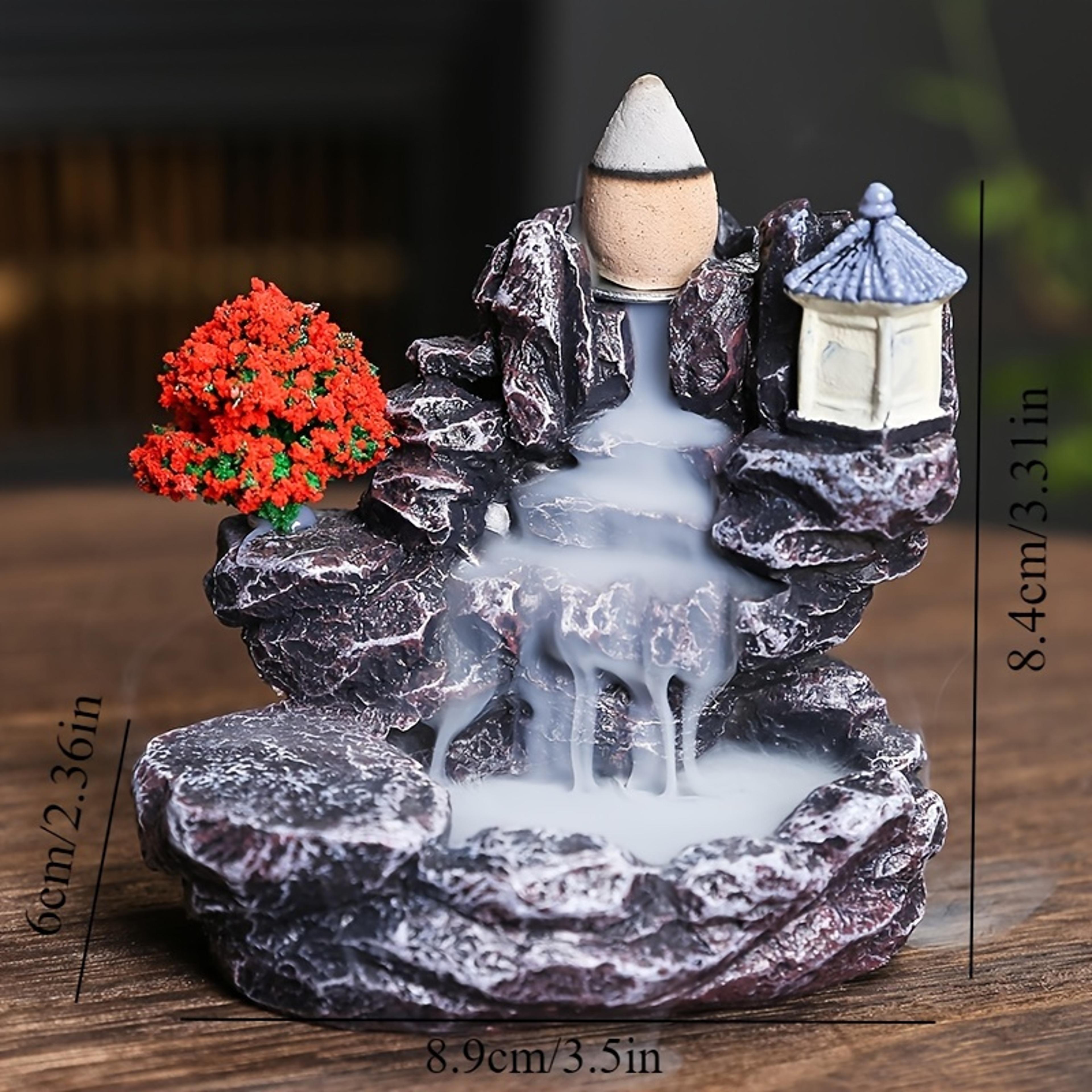 elegant backflow incense holder waterfall burner aromatherapy home decor ornament with incense cones