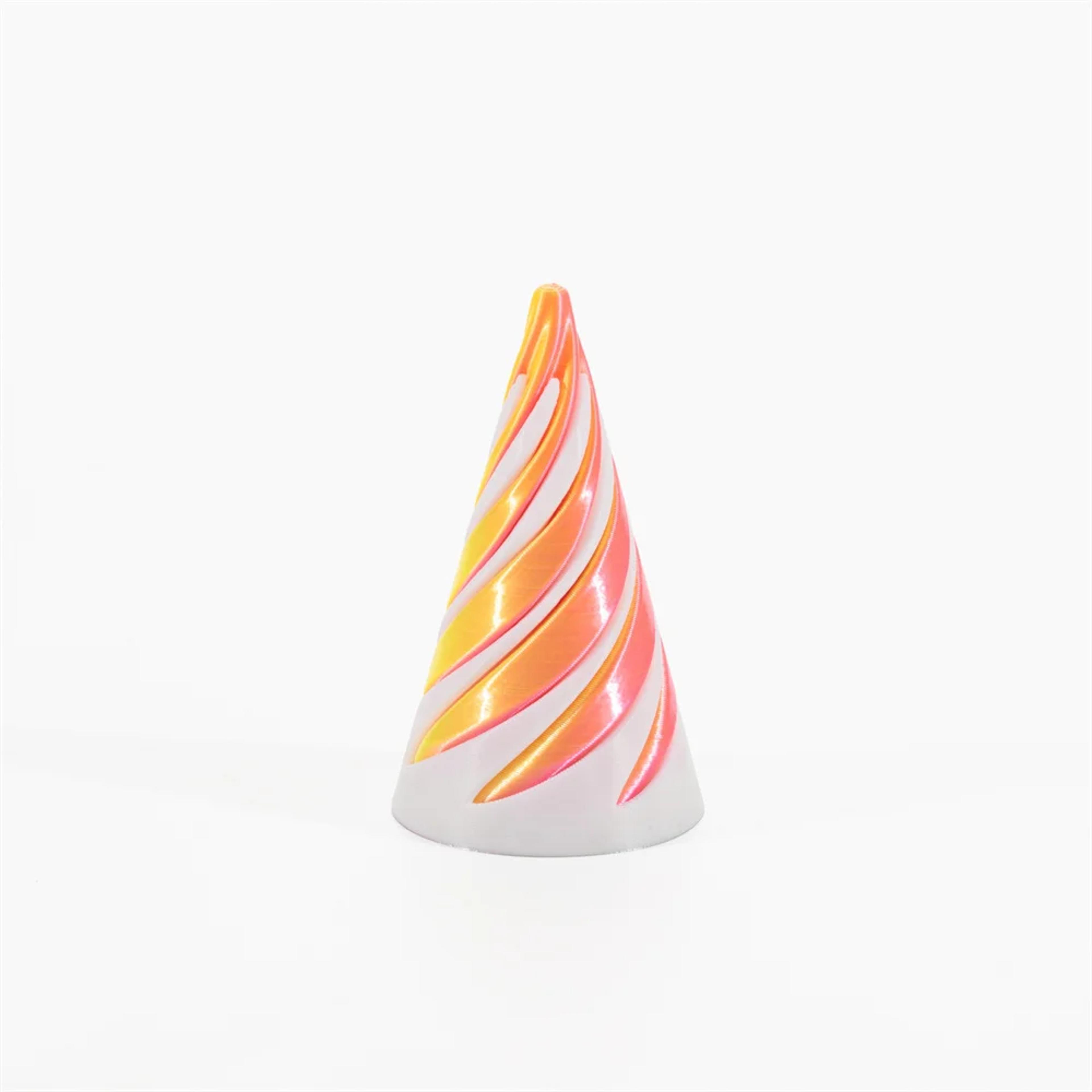 Spiral Cone Toy Impossible Pyramid Passthrough Sculpture Vortex Thread Illusion Toy 9