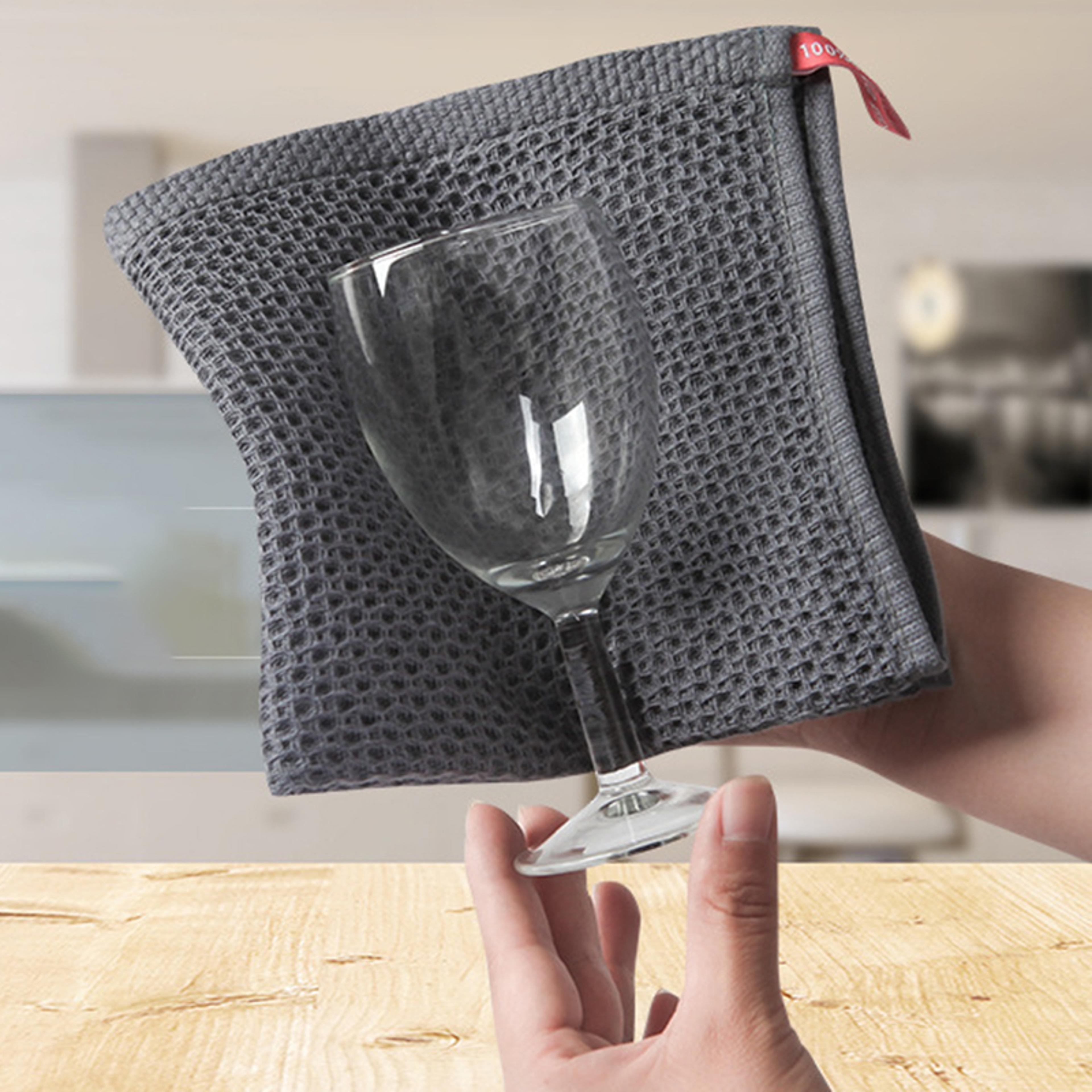 Soft Cotton Honeycomb Dishcloth Towel For Kitchen  Household Cleaning 2