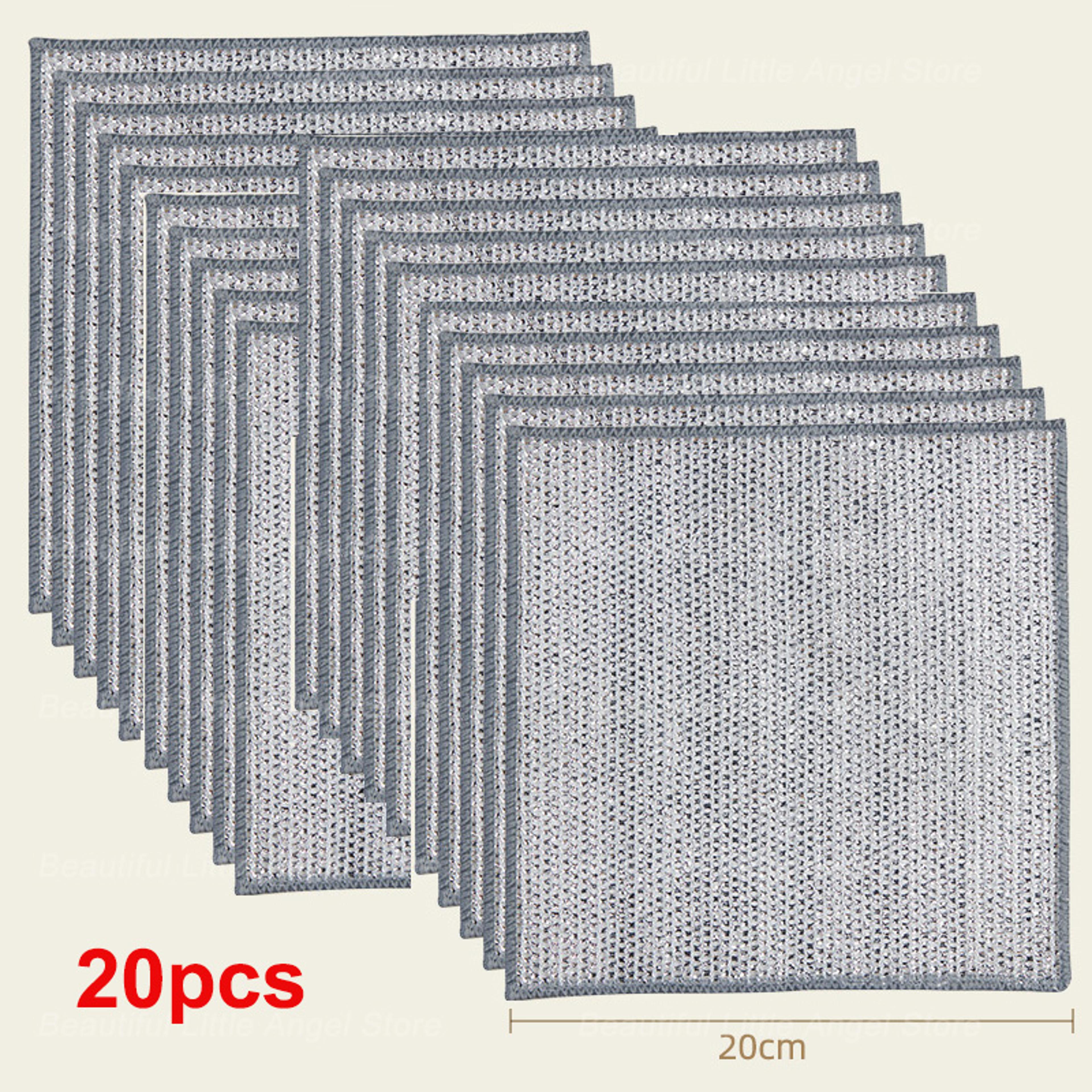Thickened Steel Wire Cleaning Cloth NonScratch DoubleLayer Microfiber Dishrag 8