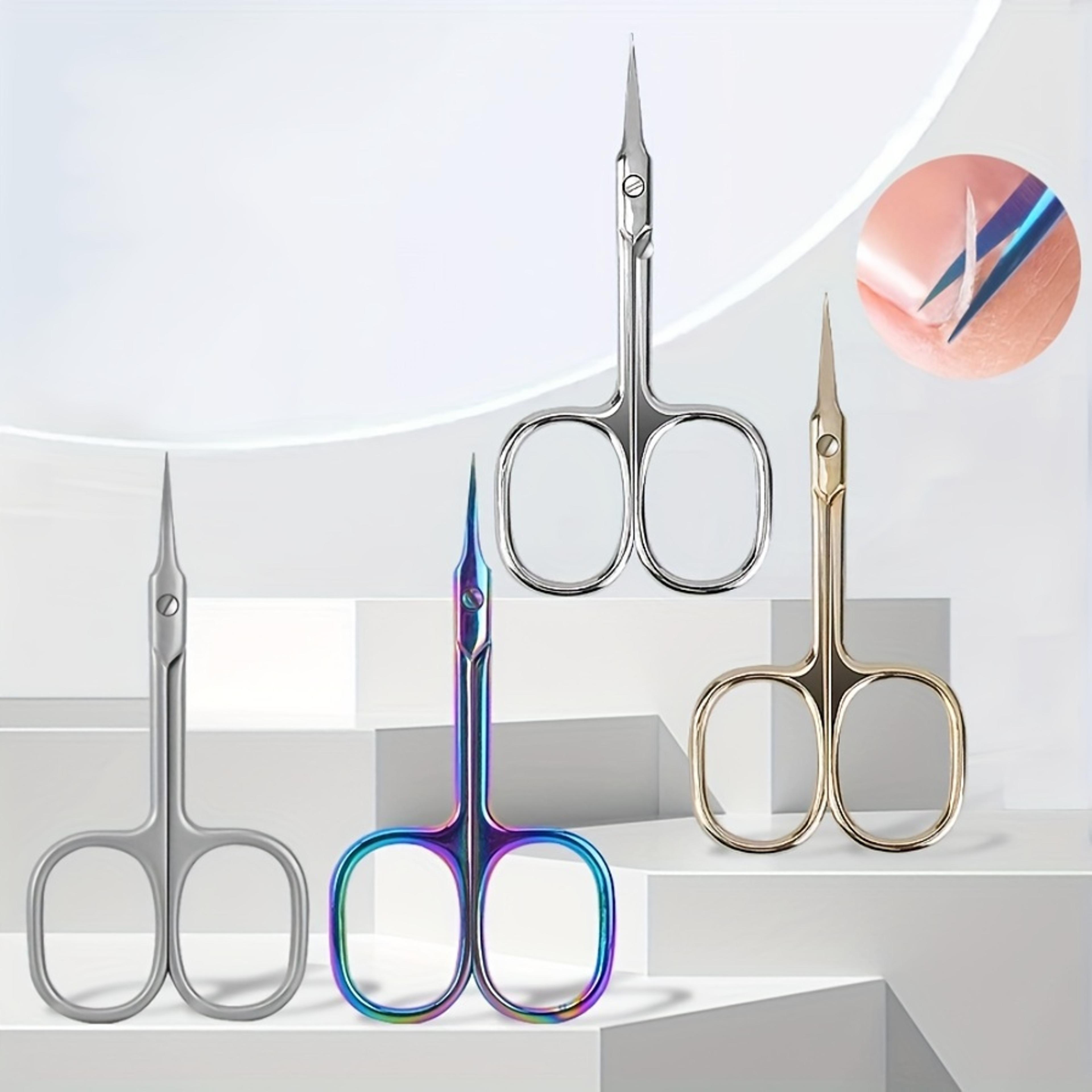 Curved Tip Cuticle Scissors Precision Nail Clippers For Manicure  Eyebrow Care 5