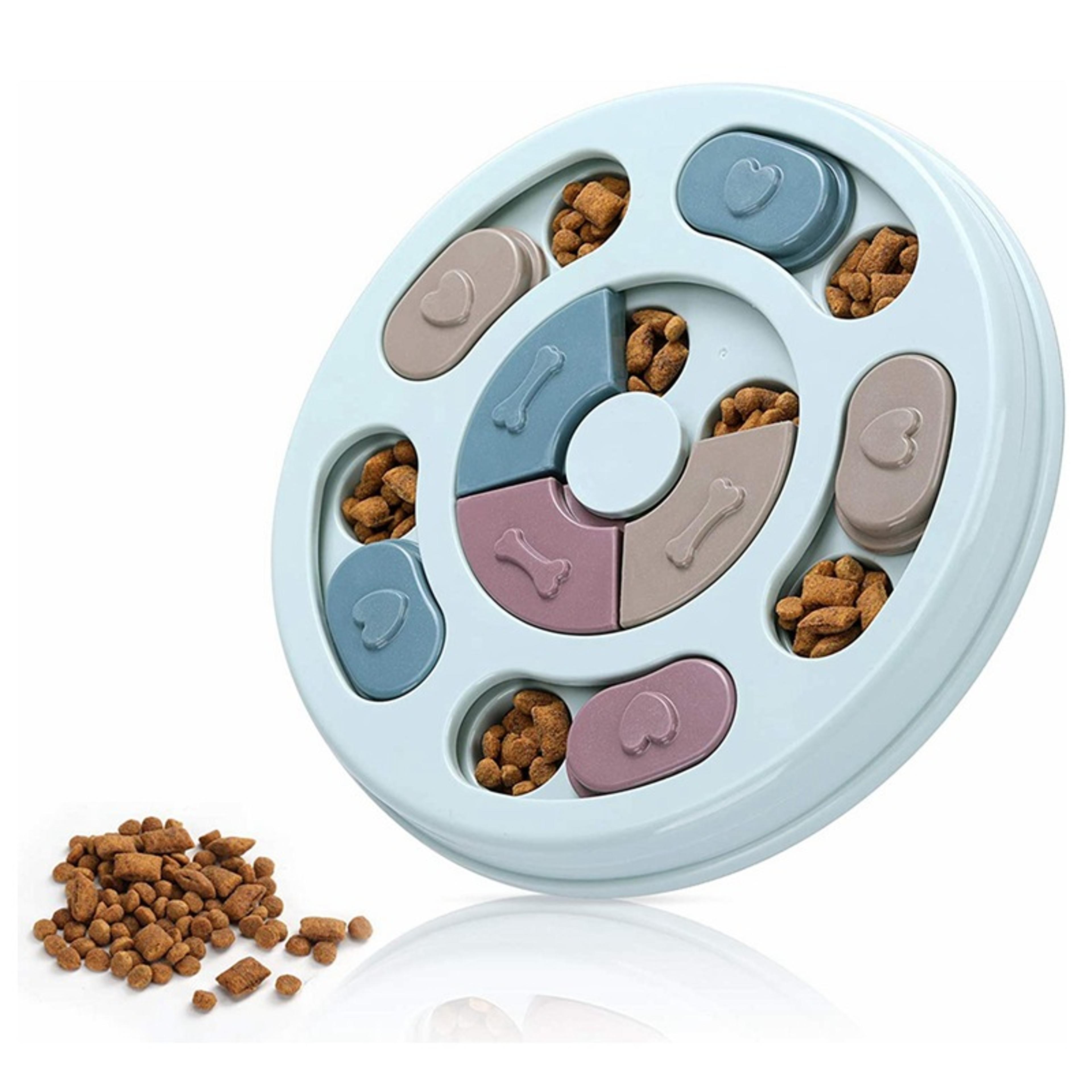 interactive dog food hiding bowl, slow food training toy for boredom relief