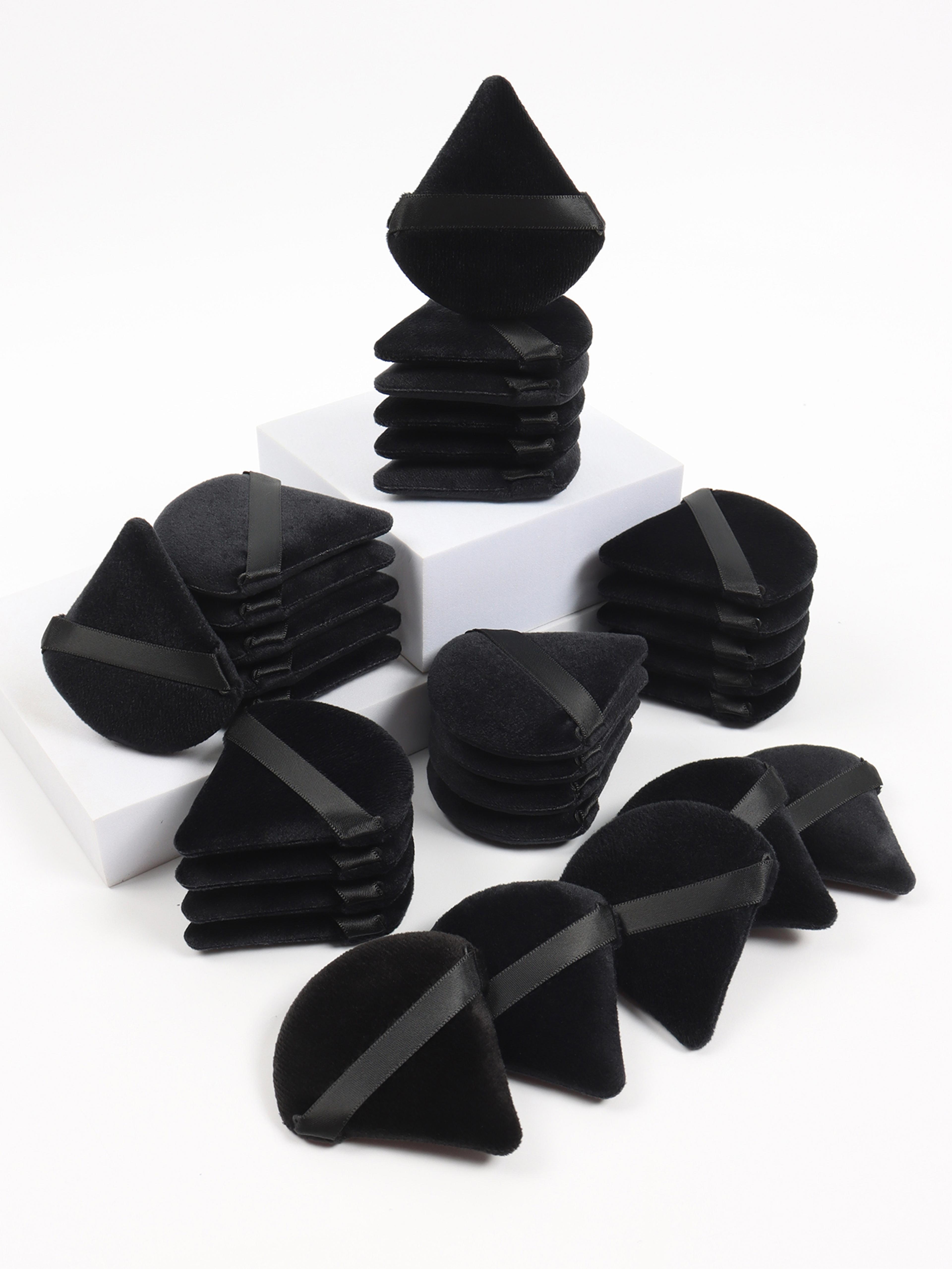 Soft Velvet Black Triangle Makeup Sponge For Flawless Foundation Application 5