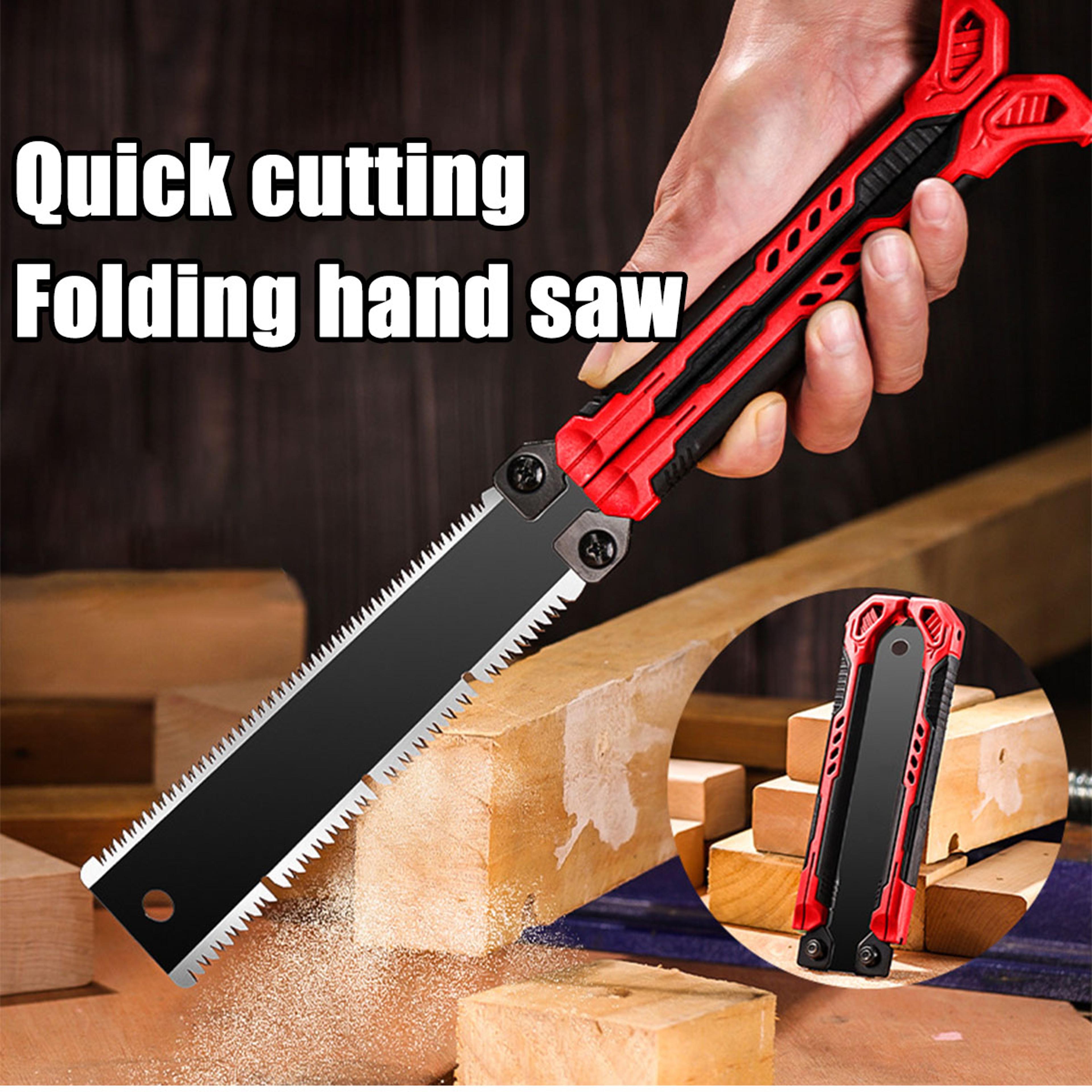 Portable Pocket Folding Saw DoubleEdge Pull Saw For Woodworking  Camping 1