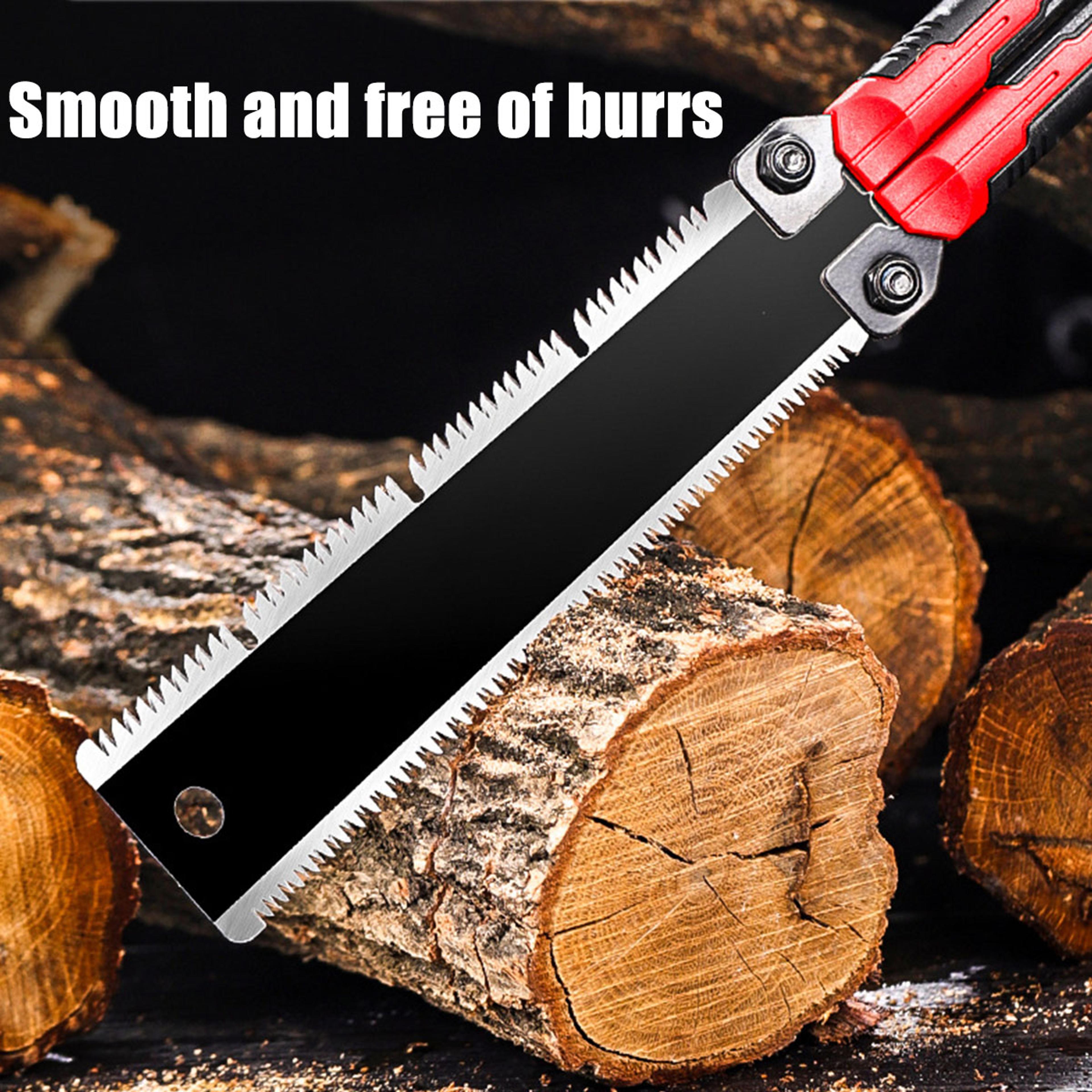 Portable Pocket Folding Saw DoubleEdge Pull Saw For Woodworking  Camping 2