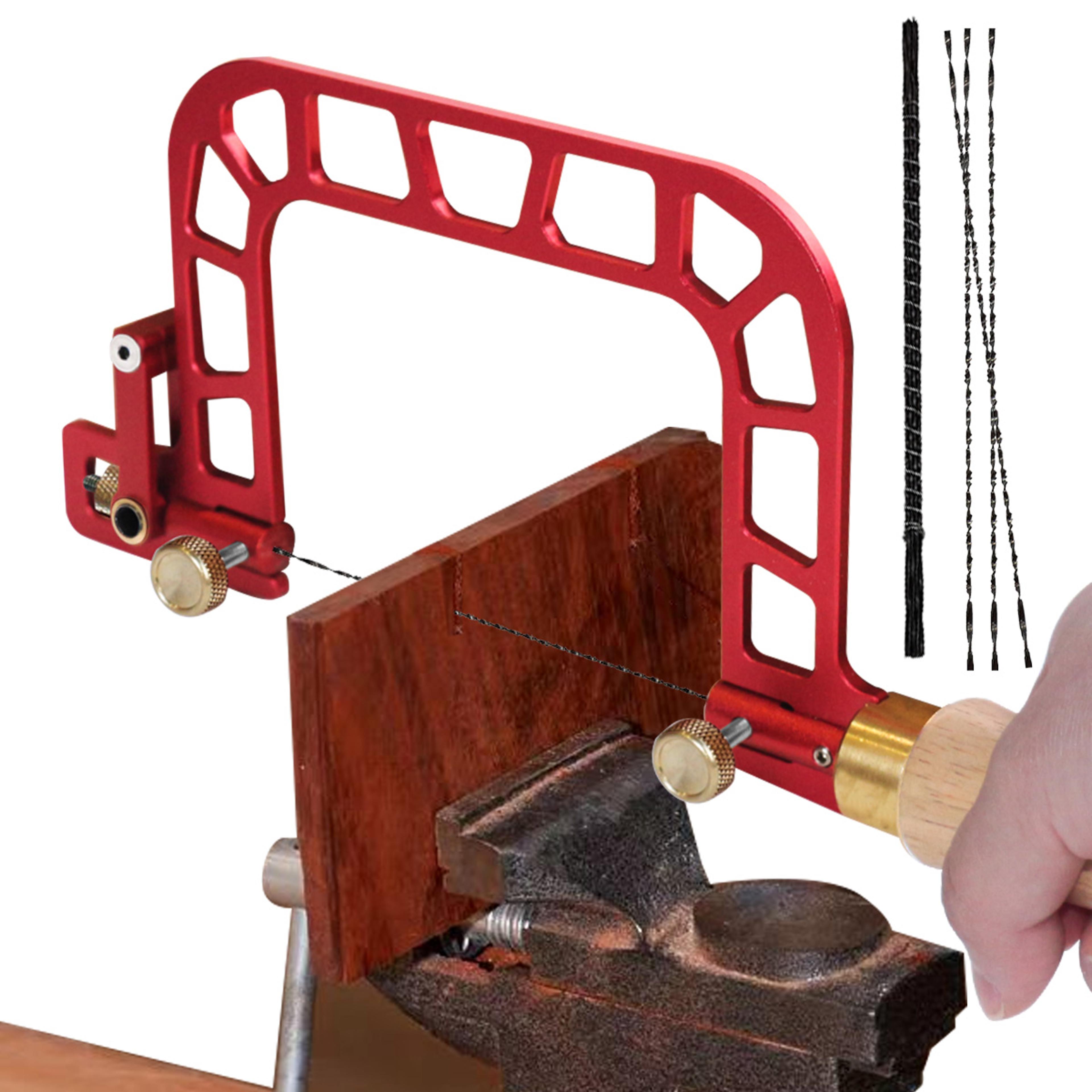 premium coping saw with cam lever tension and aluminum alloy frame ideal for ceramic, glass, and metal cuttings