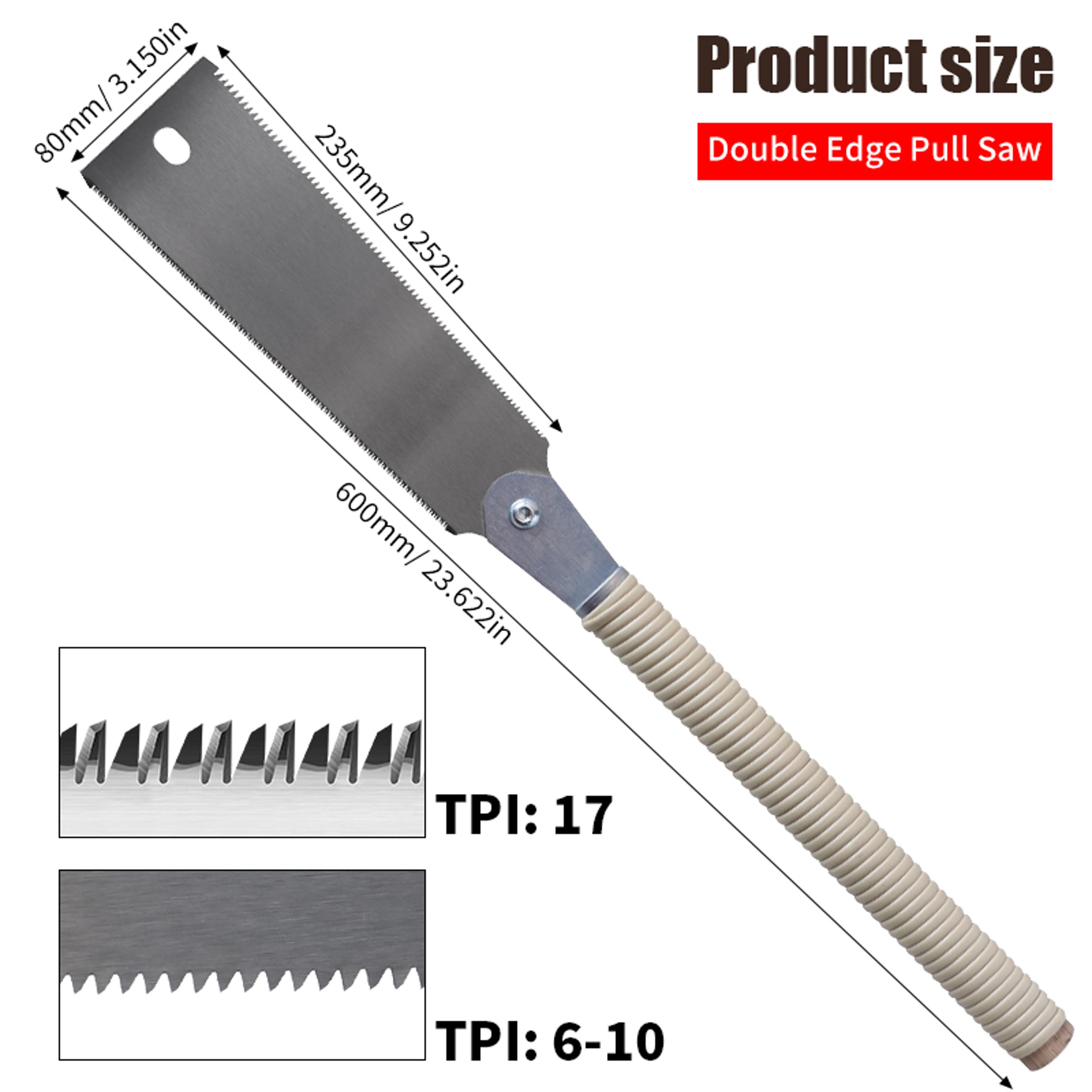 Hand Saw Double Sided Flush Cut Pull Saw With Wood Handle For Woodworking DIY Projects 5