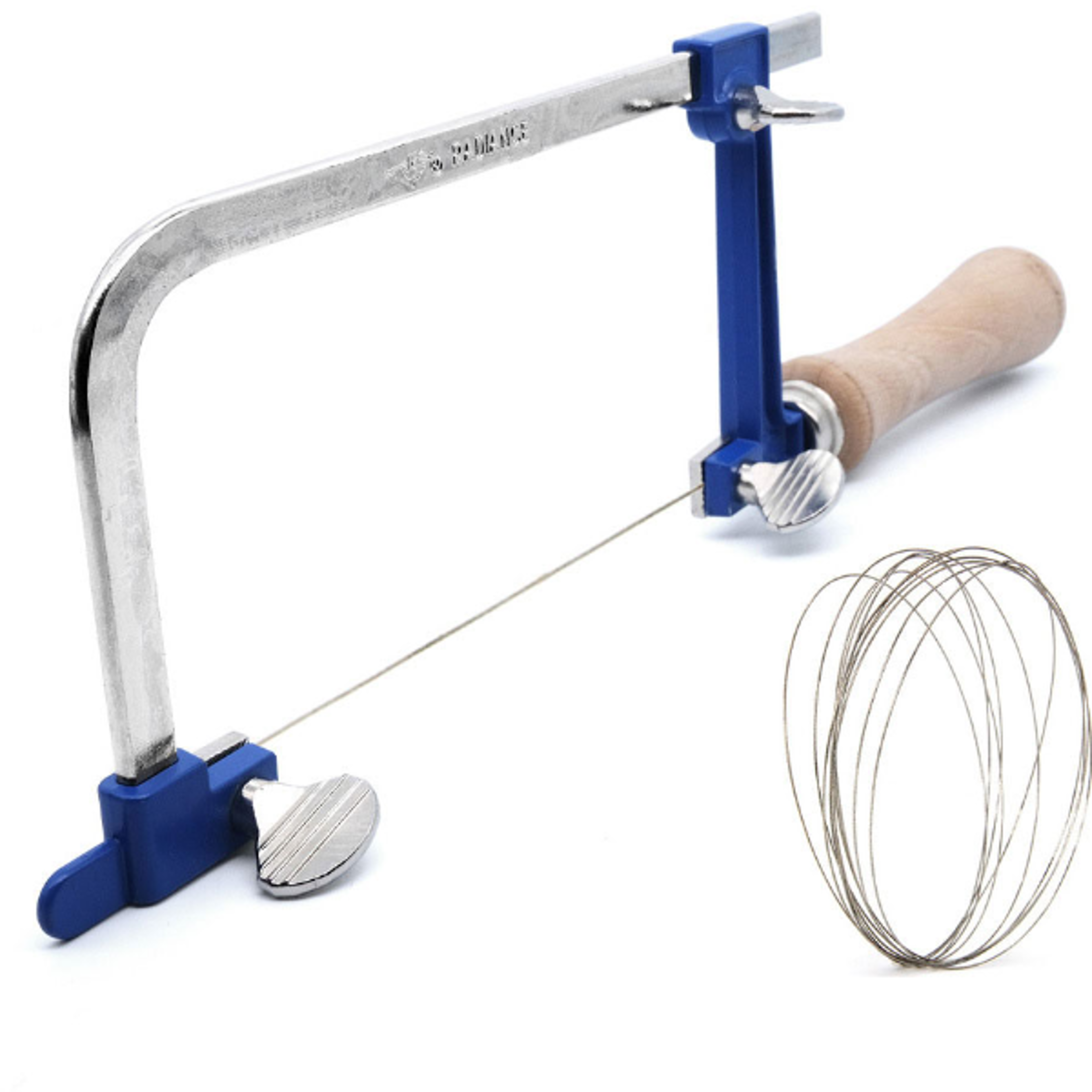 Adjustable Coping Saw Frame with Diamond Wire Saw UShaped Hand Saw for Woodworking and DIY Metal Cu
