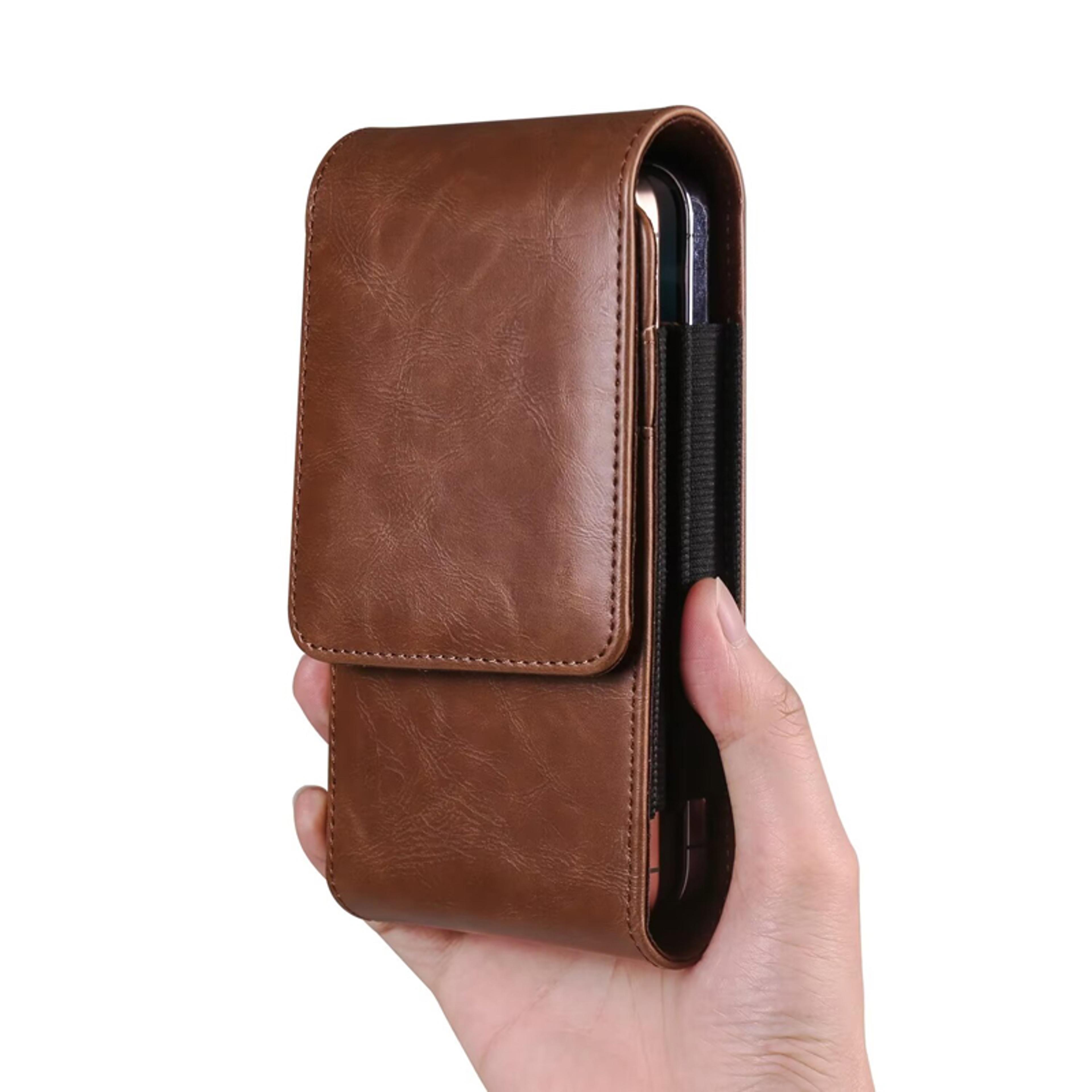Vertical Dual Pouch Cell Phone Belt Pouch Durable Smartphone Waist Holder Case 2