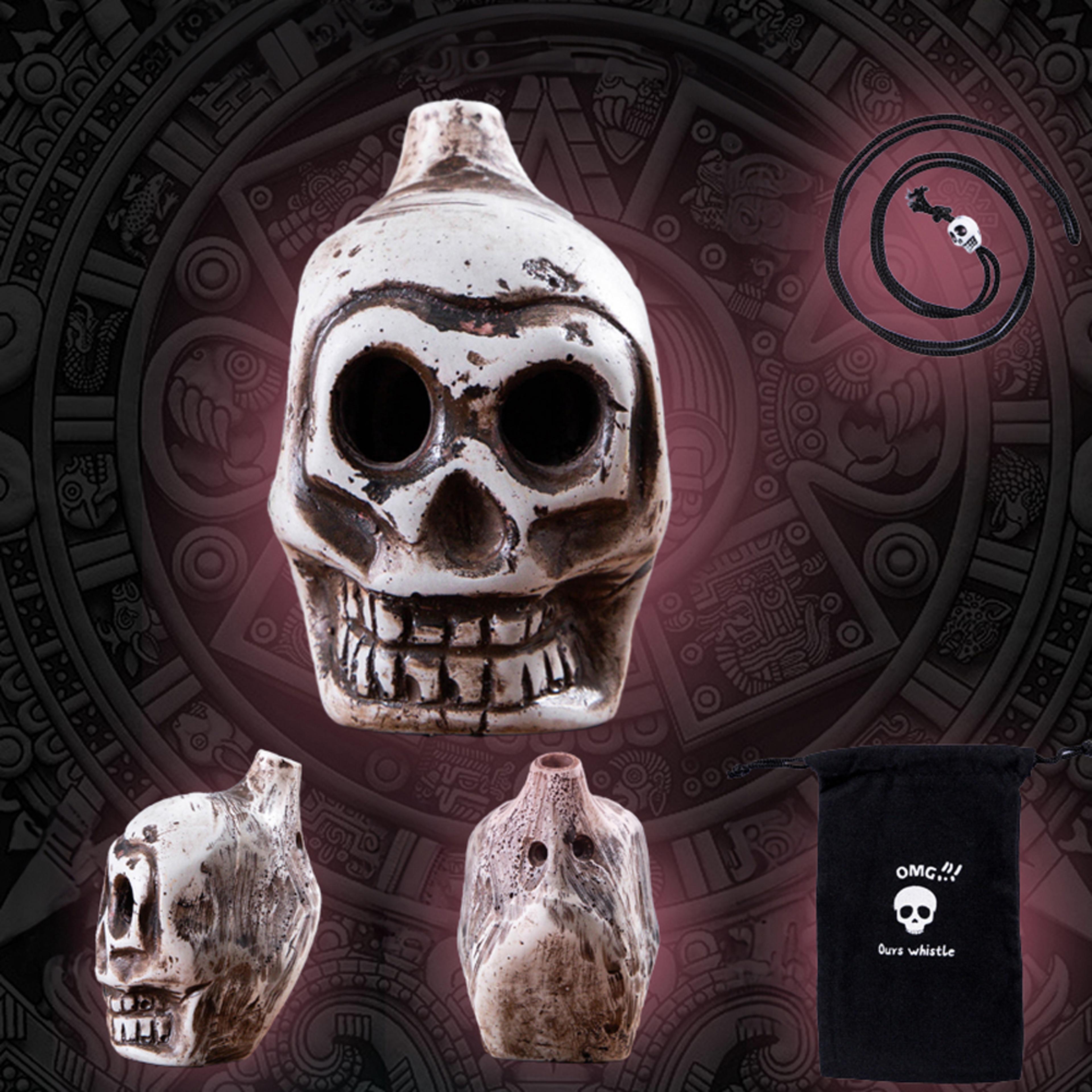 skull whistle creepy human scream sounding whistle for halloween high decibel death whistle