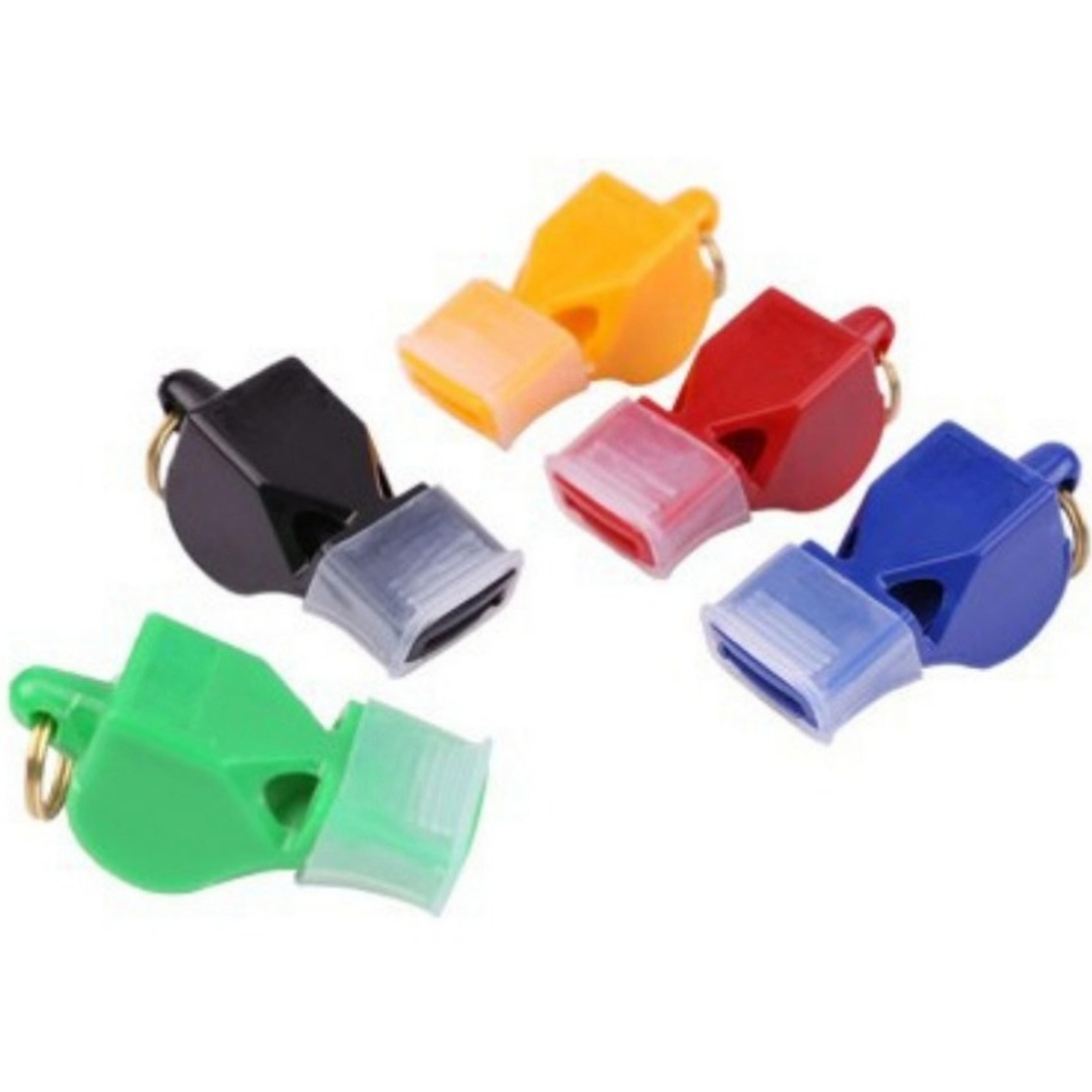 durable plastic sports whistle for coaches, referees & trainers ideal for football, basketball & hockey (random color)