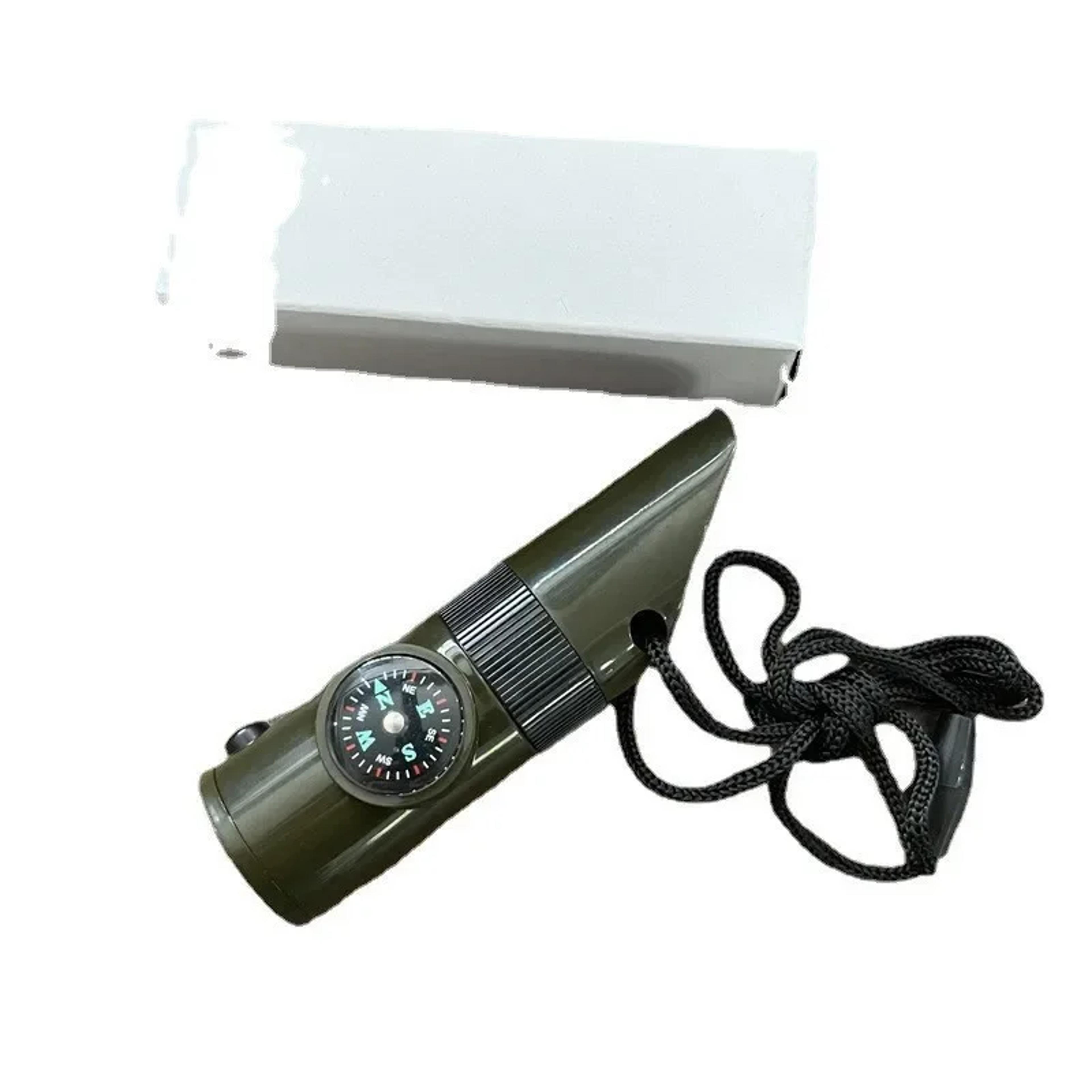 Survival Whistle Compass Tool With LED Light  Magnifier 1