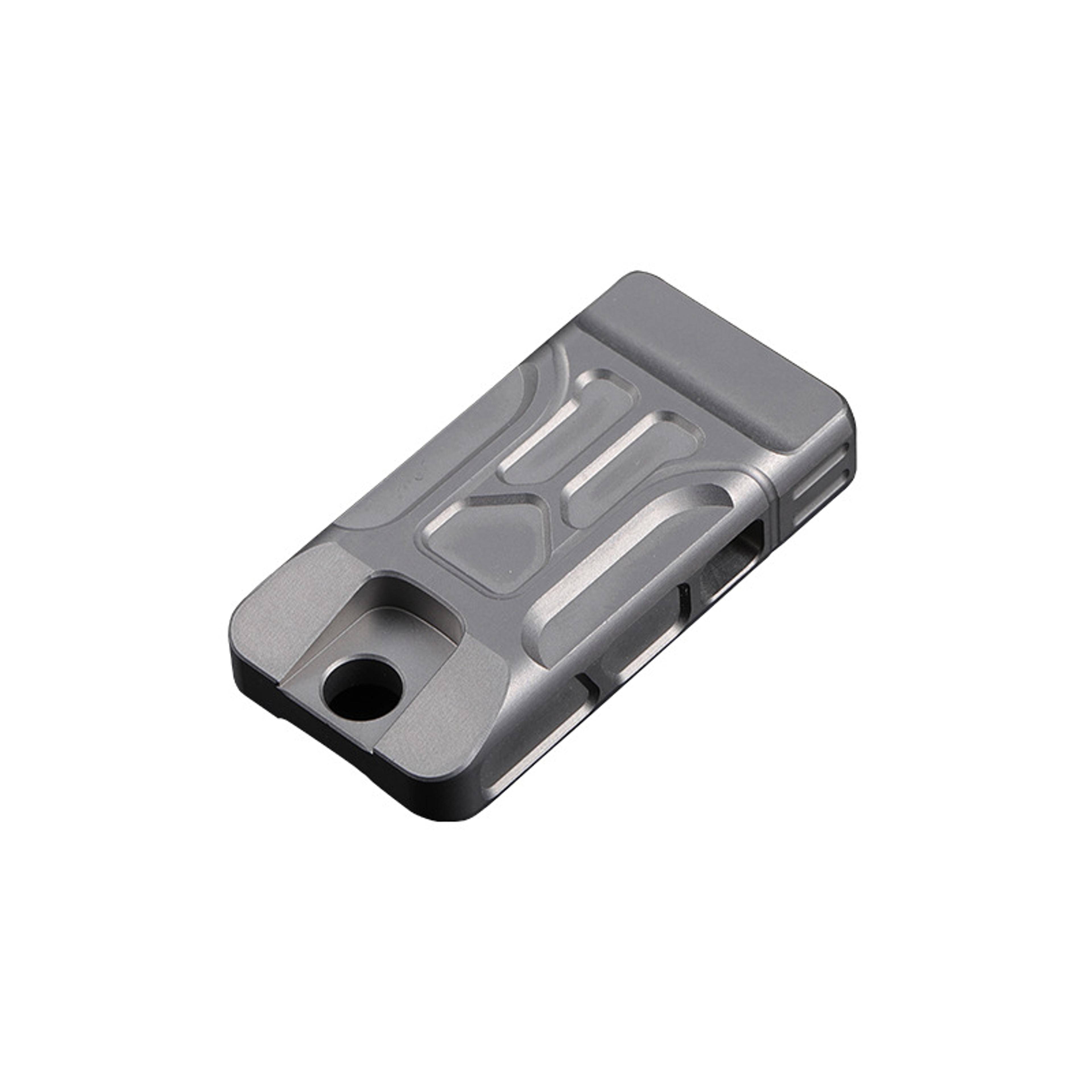 titanium alloy emergency whistle keychain loud, portable survival whistle necklace for outdoor adventures