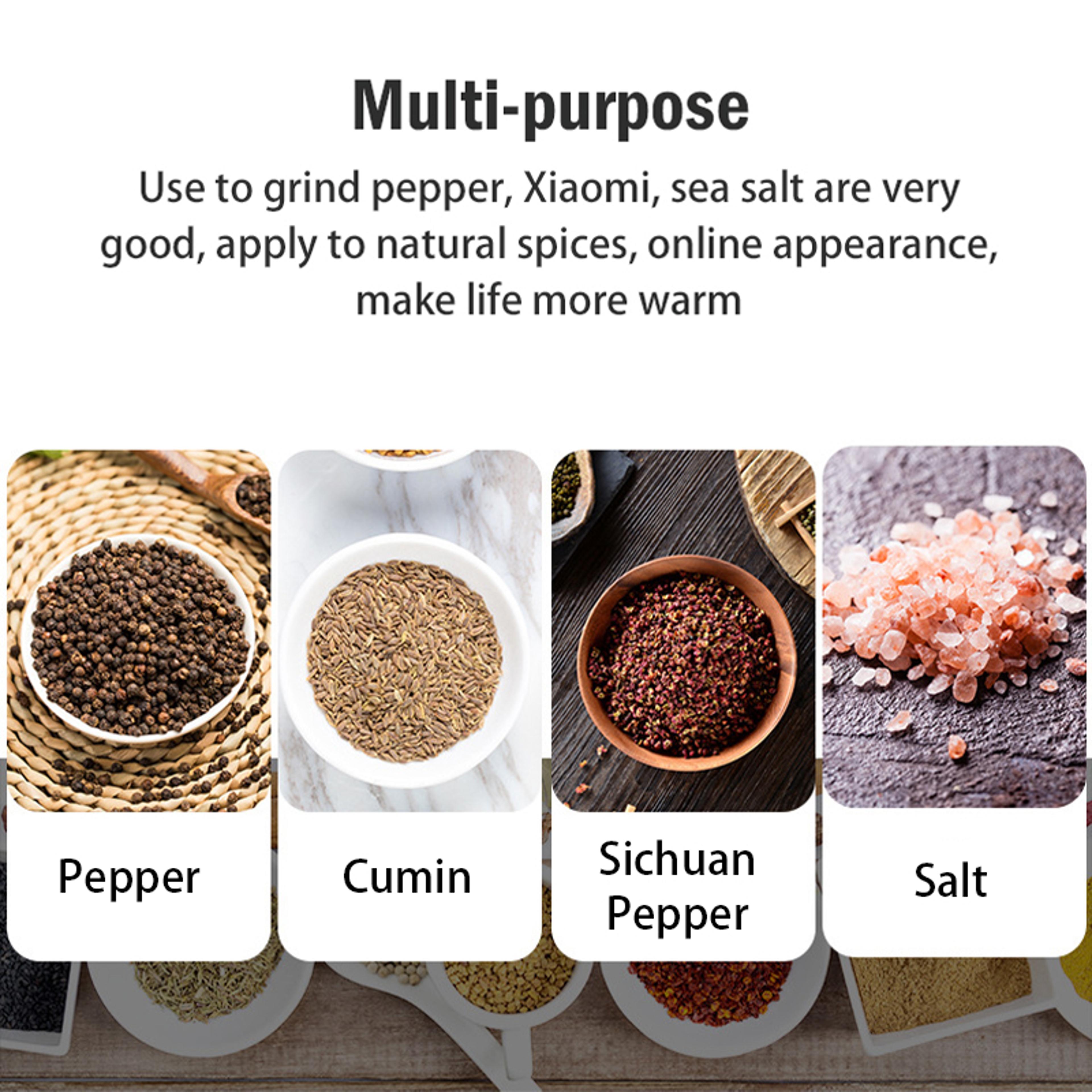 Premium Hand Cranked Pepper Grinder Solid Wood Manual Salt  Pepper Mill For Kitchen 4