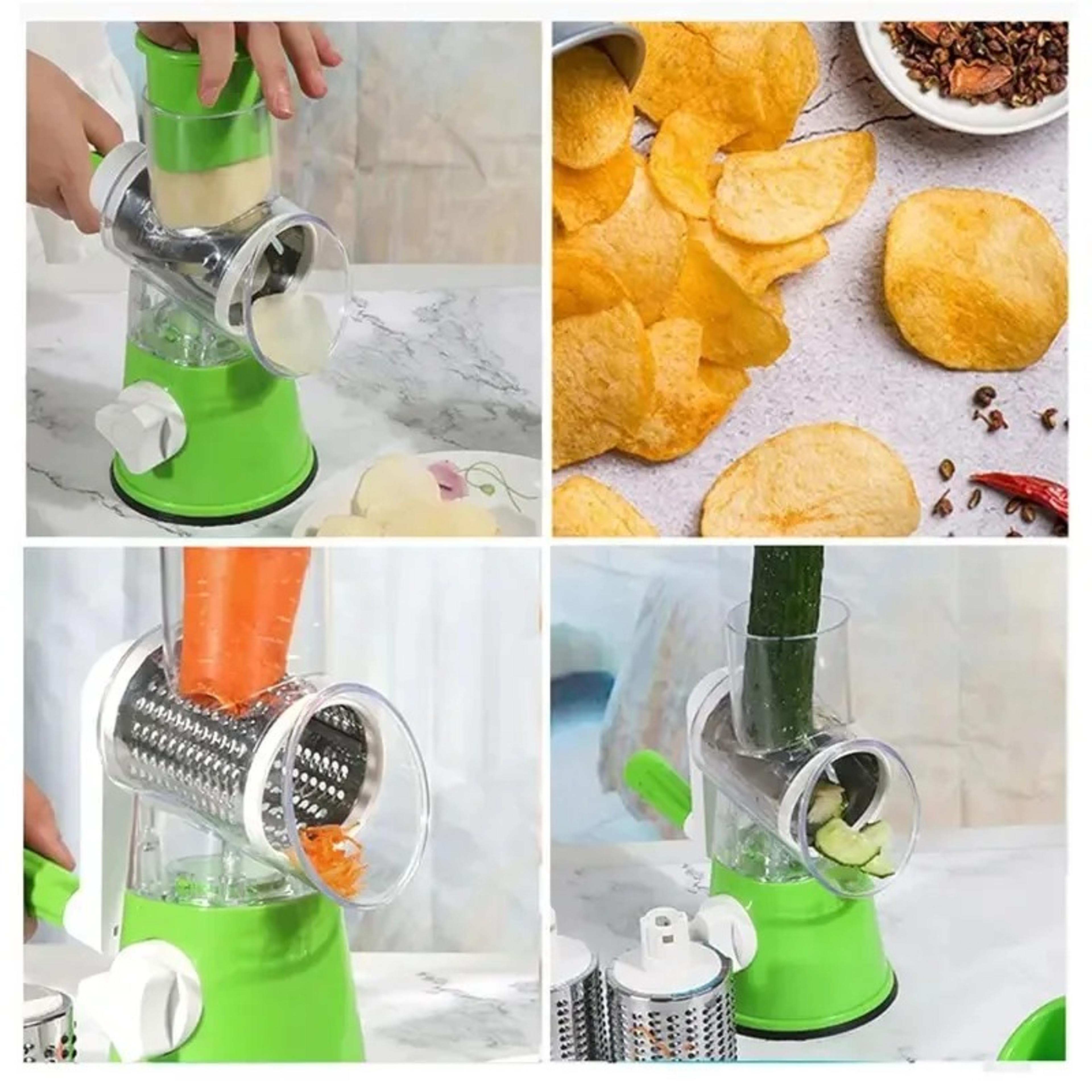 Multifunctional Roller Vegetable Cutter Hand Crank Potato Grater  Home Kitchen Shredder 4