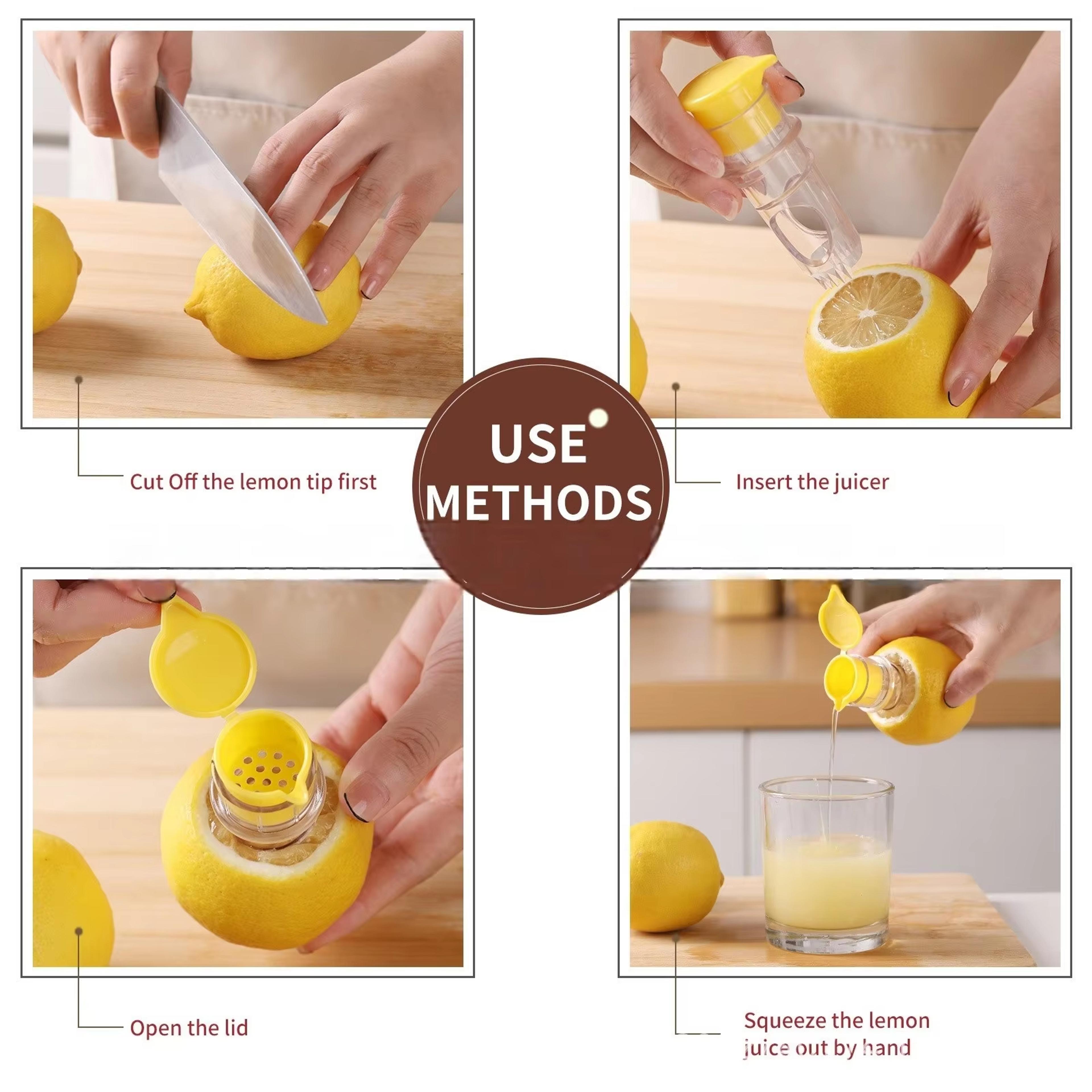 Portable Lemon Juicer With Lid Manual Squeezer For Fresh Cocktails  Limes 5
