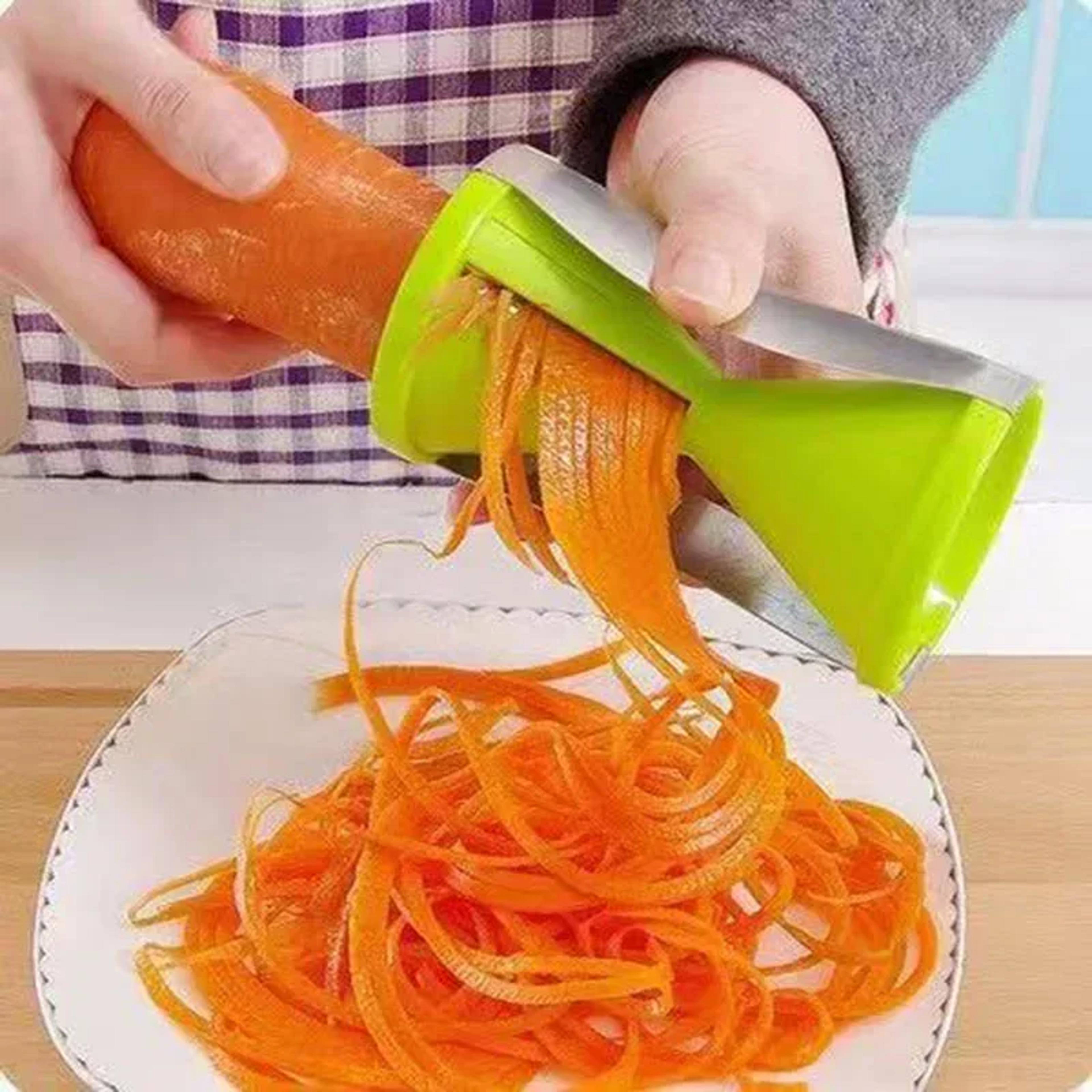 spiral vegetable cutter manual spiralizer for zoodles, fettuccine, and pasta kitchen gadget for healthy eating