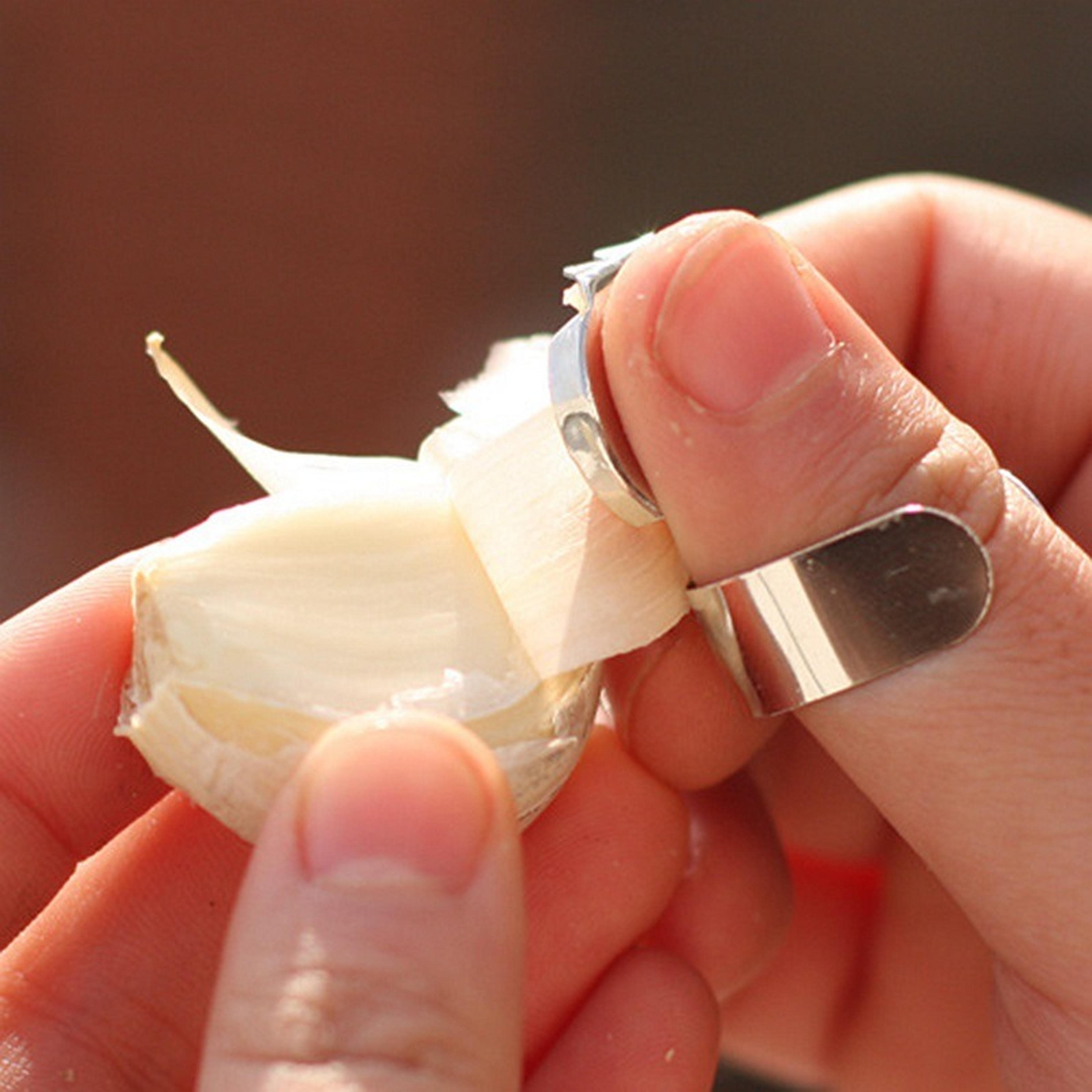 Stainless Steel Chestnut Cutter  Garlic Peeler Tool Easy Peel Safe Grip Design 2