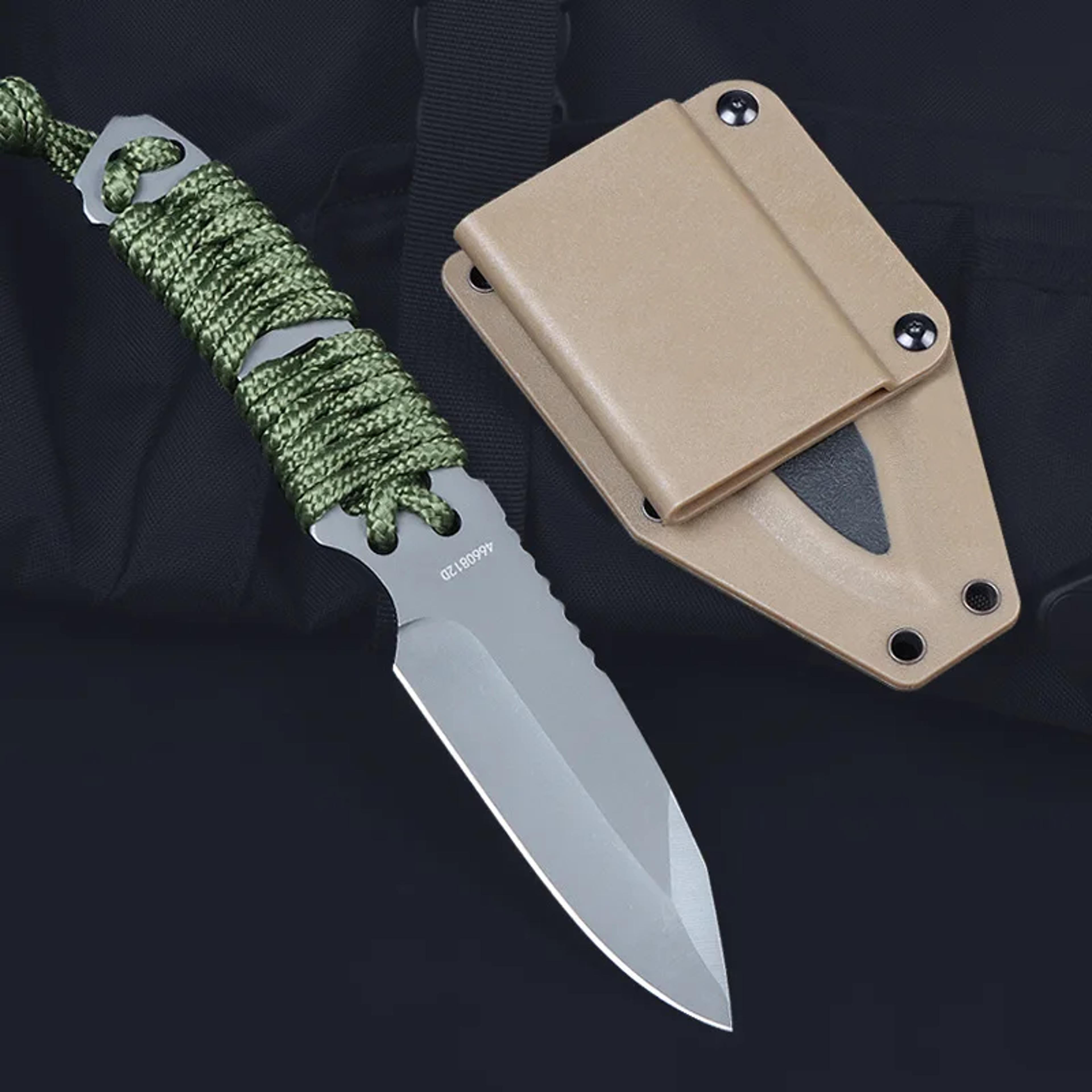 Versatile EDC Pocket Knife With Fixed Blade  Scabbard Ideal For Camping BBQ And Survival 5
