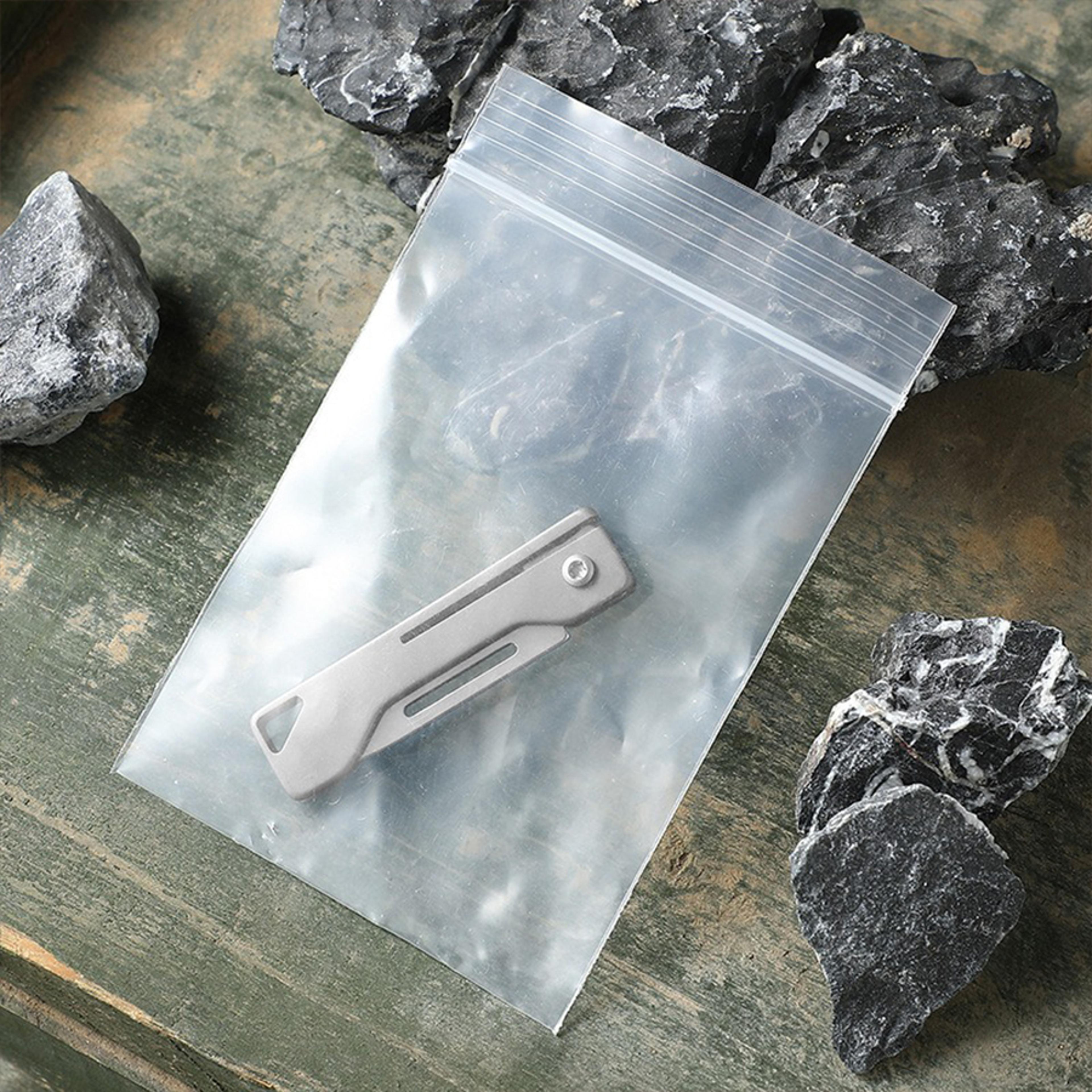 Titanium Folding Utility Knife Portable Mini Pocket Tool For Outdoor Use  Box Opening 4