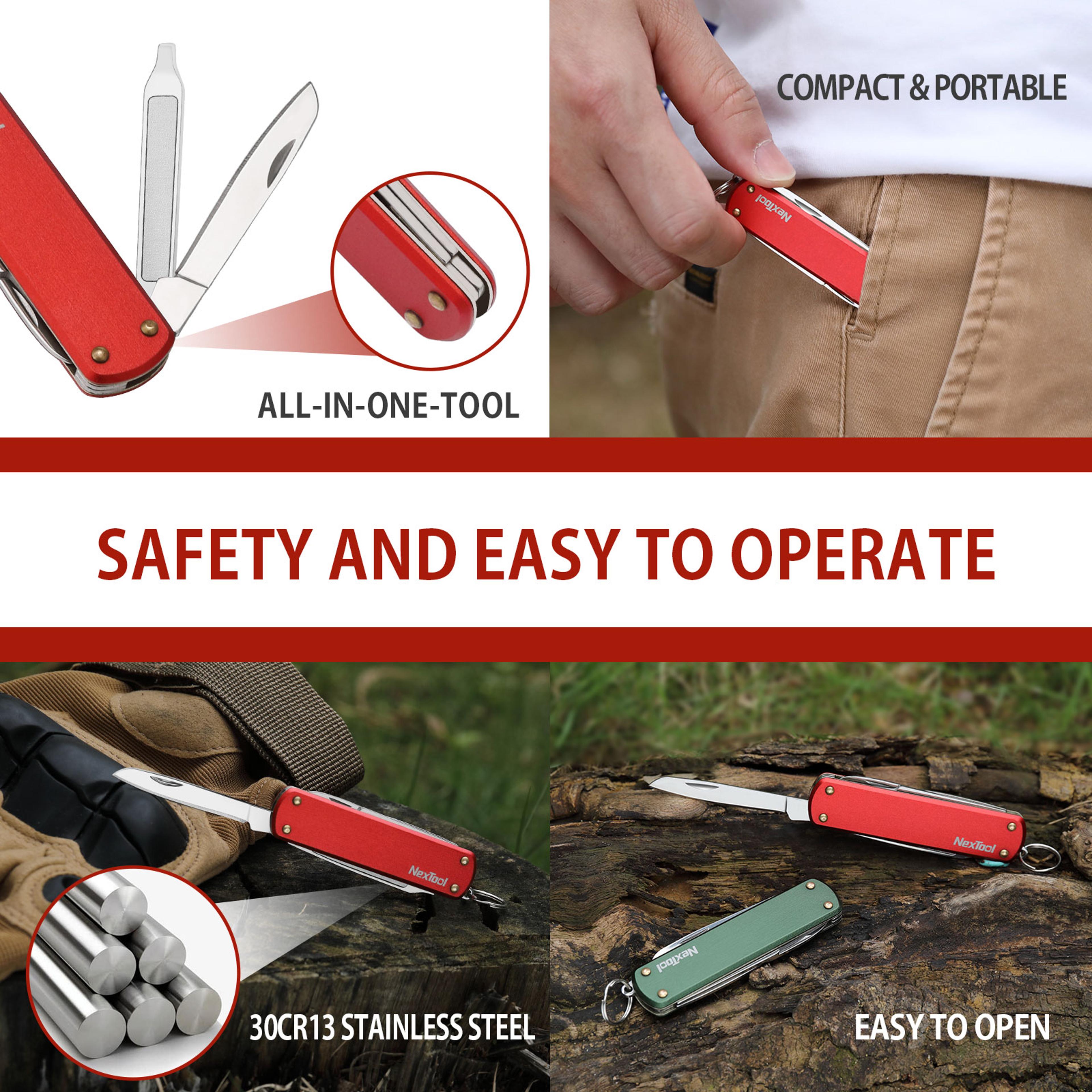 Mini Folding Pocket Knife Multifunctional Outdoor Scissors Screwdriver Nail File  Creative Tool 2