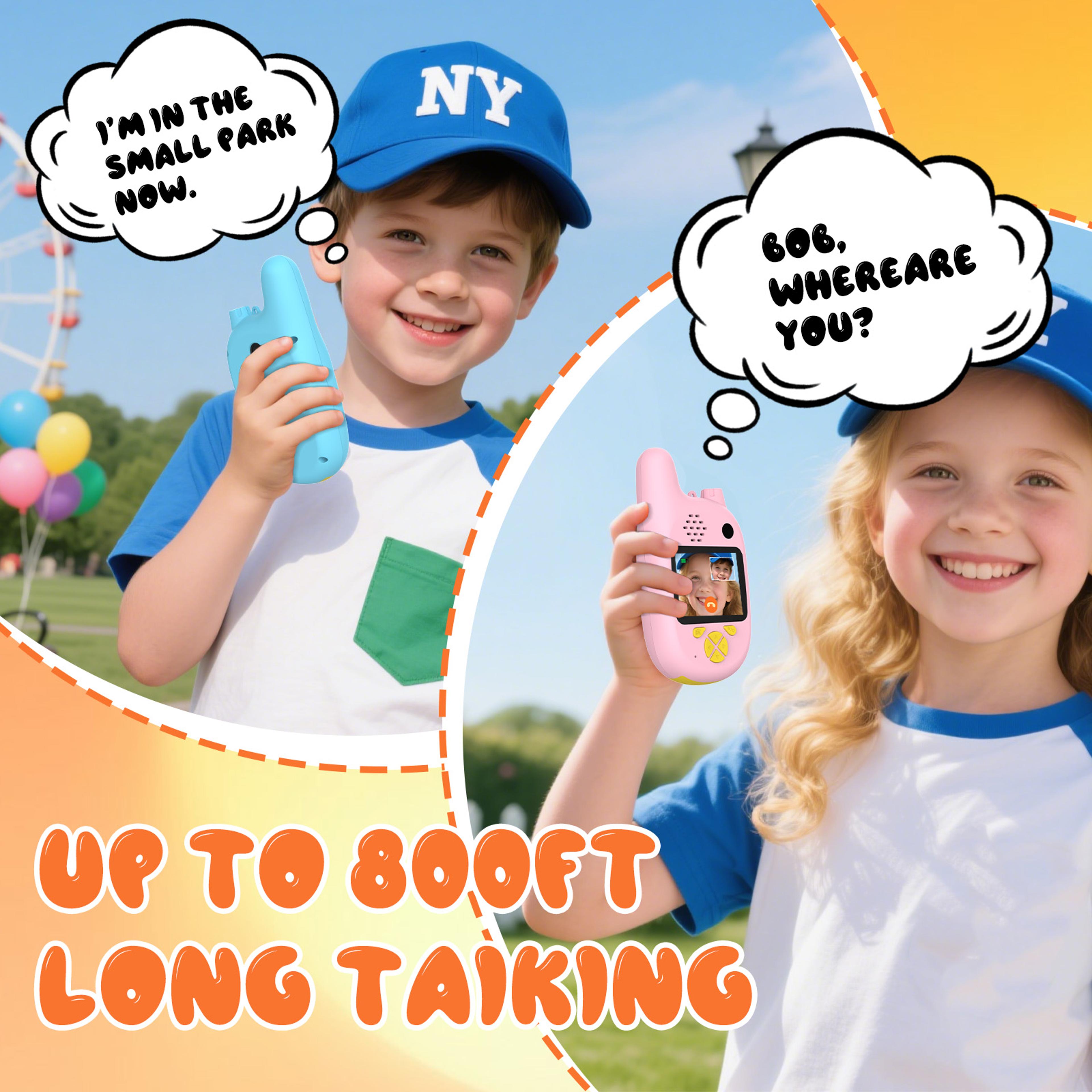 Rechargeable Kids Walkie Talkie Range Mini Radio Transceivers For Halloween Gifts  Outdoor Fun 2