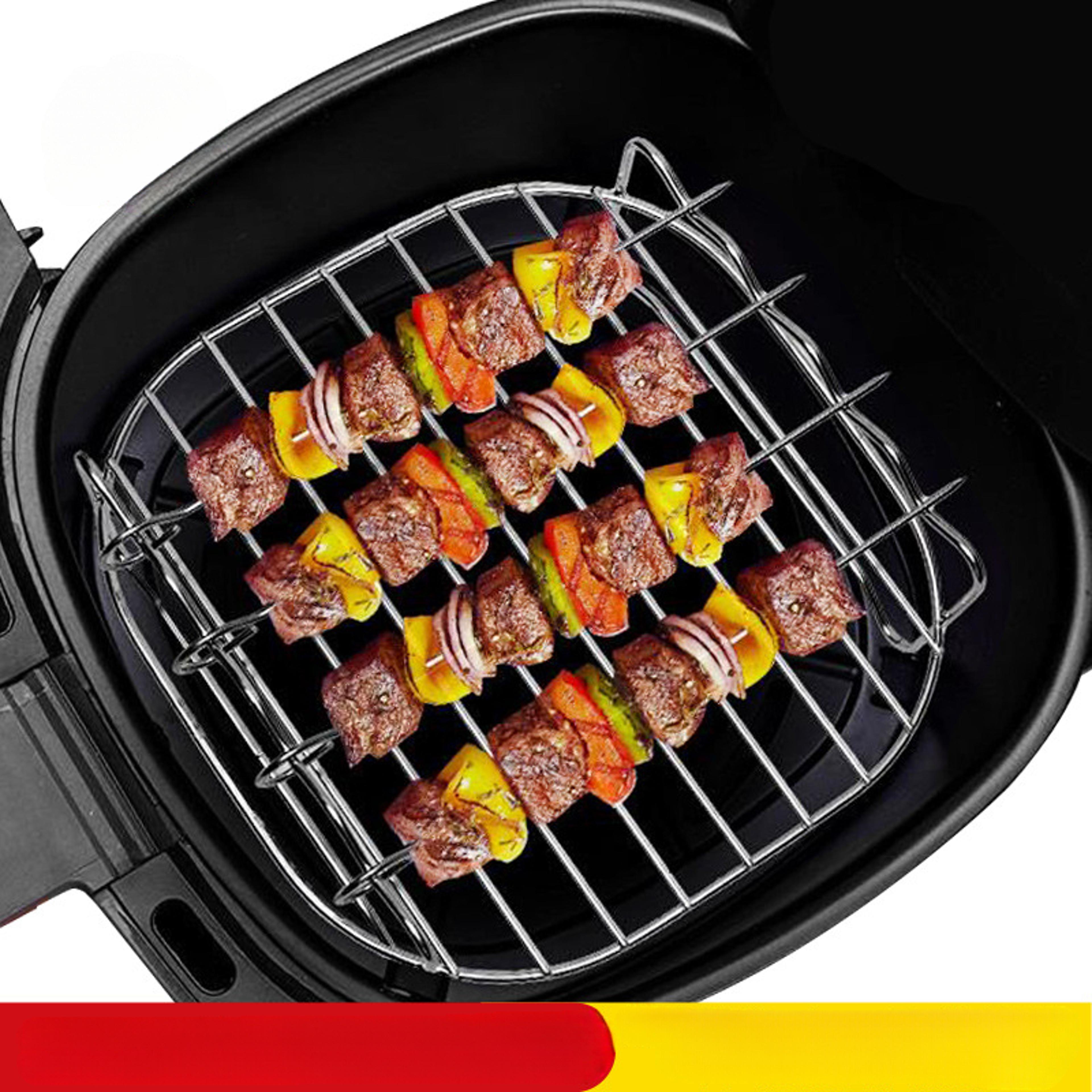 square air fryer skewer rack stainless steel bbq grill set