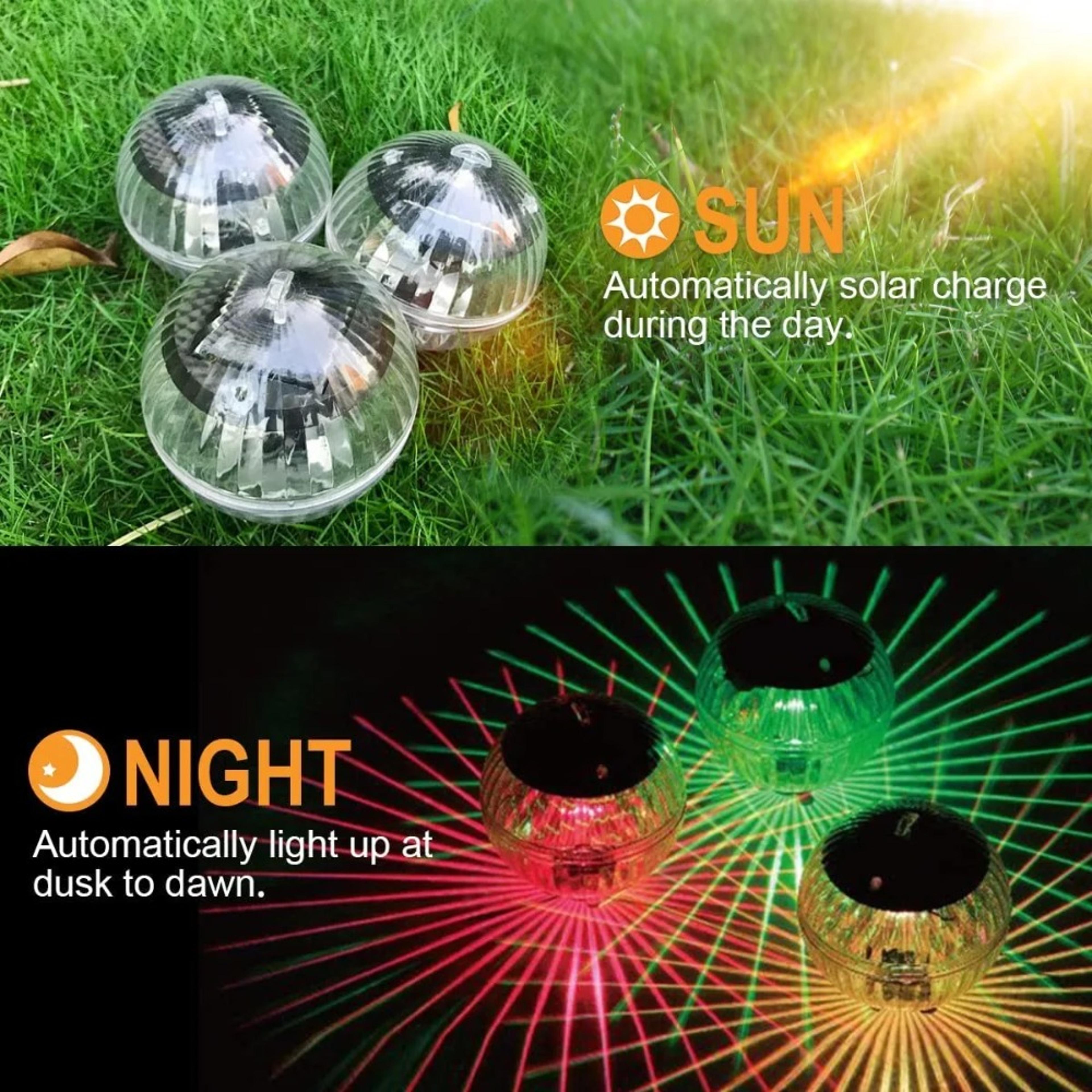 Solar Floating LED Pool Light MultiColor Changing Waterproof  SolarPowered Lamp For Fish Tanks  Pon 2