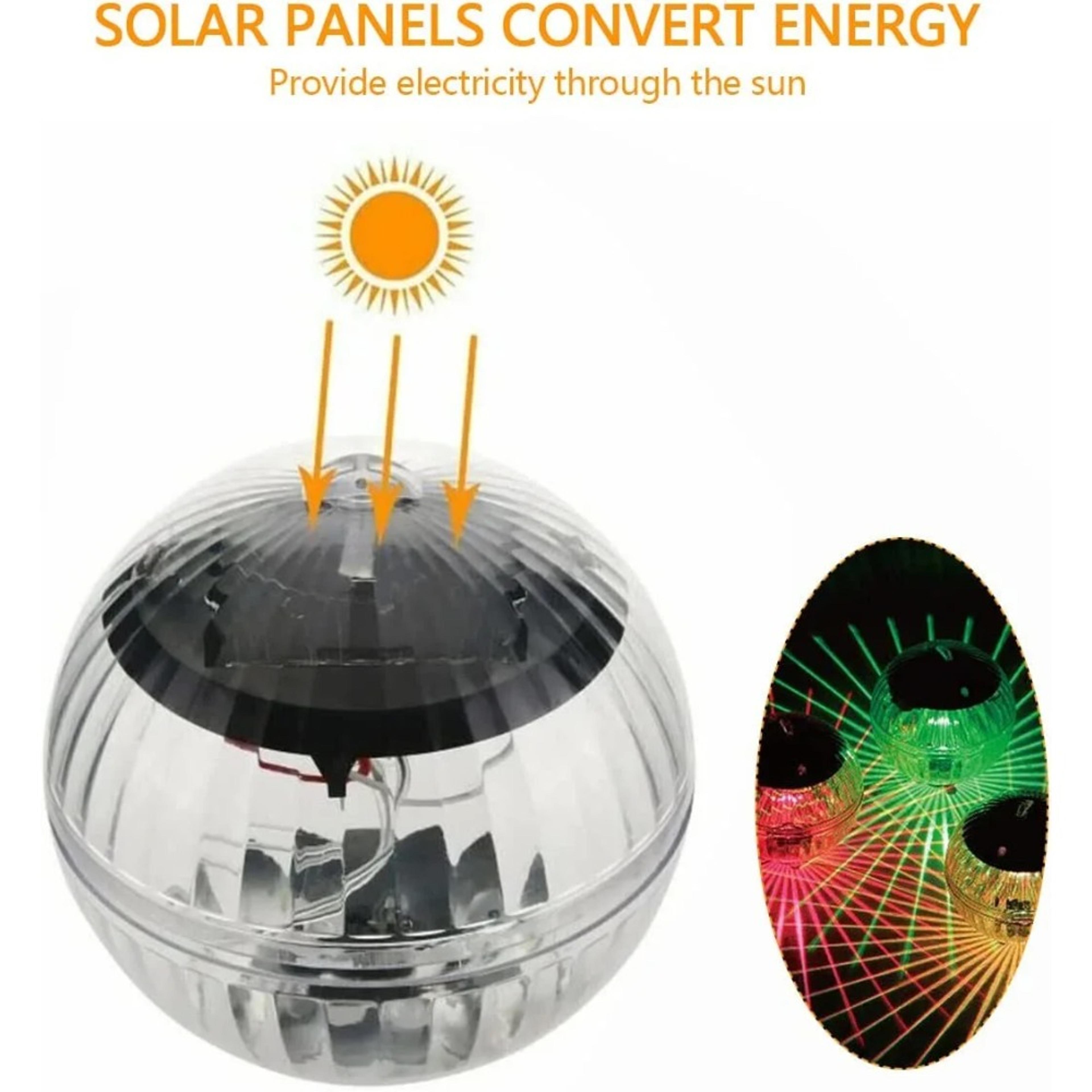 Solar Floating LED Pool Light MultiColor Changing Waterproof  SolarPowered Lamp For Fish Tanks  Pon 3